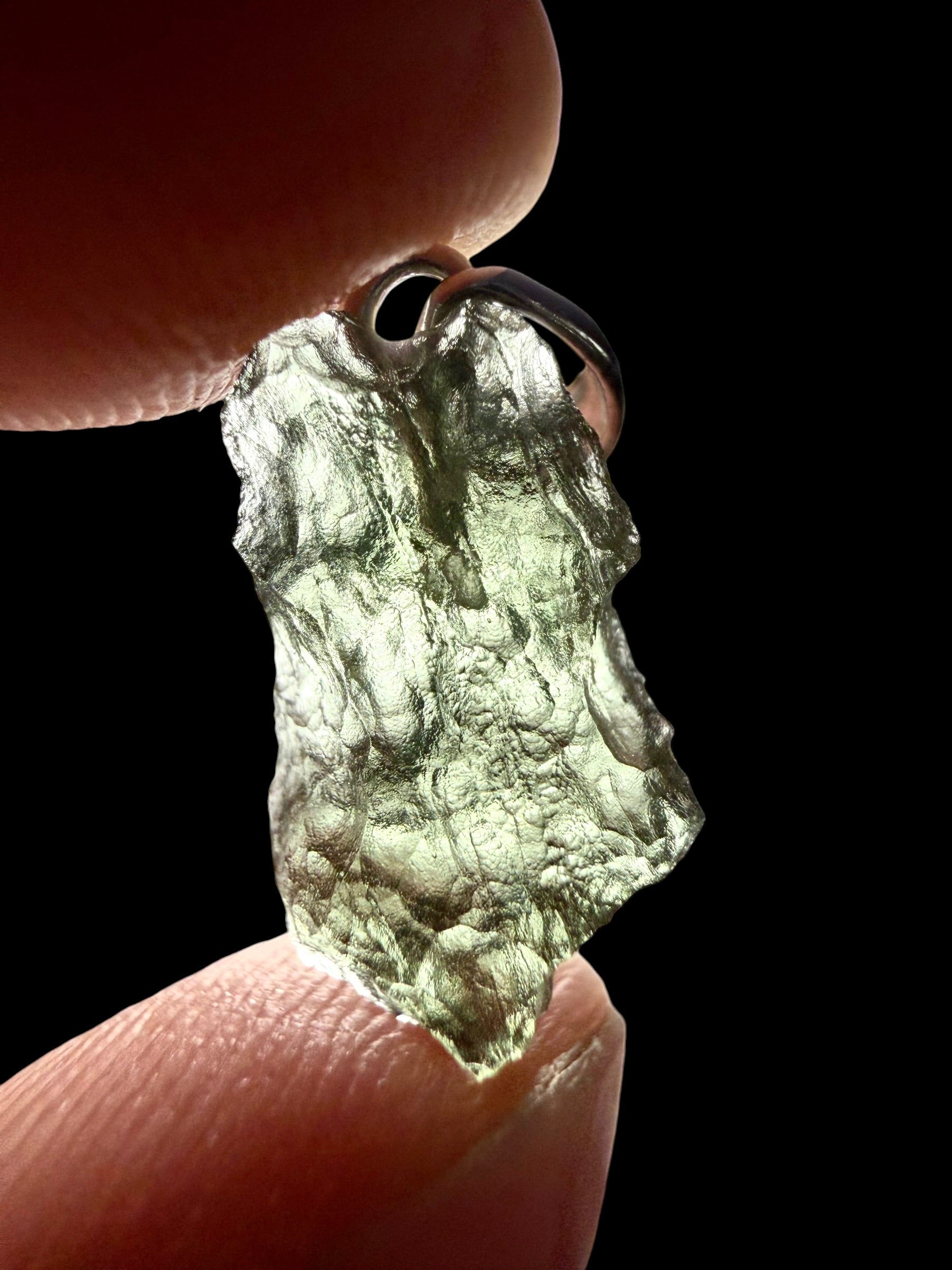 Silver moldavite pendant 0,7g - SP/V962