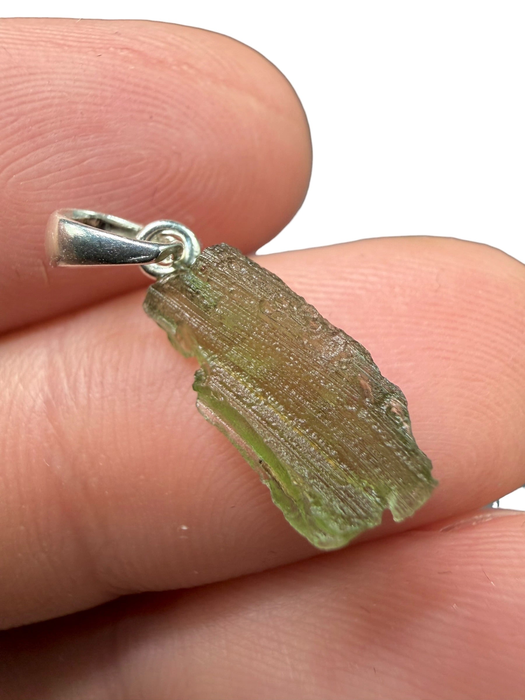 Silver moldavite pendant 0,6g - SP/V968