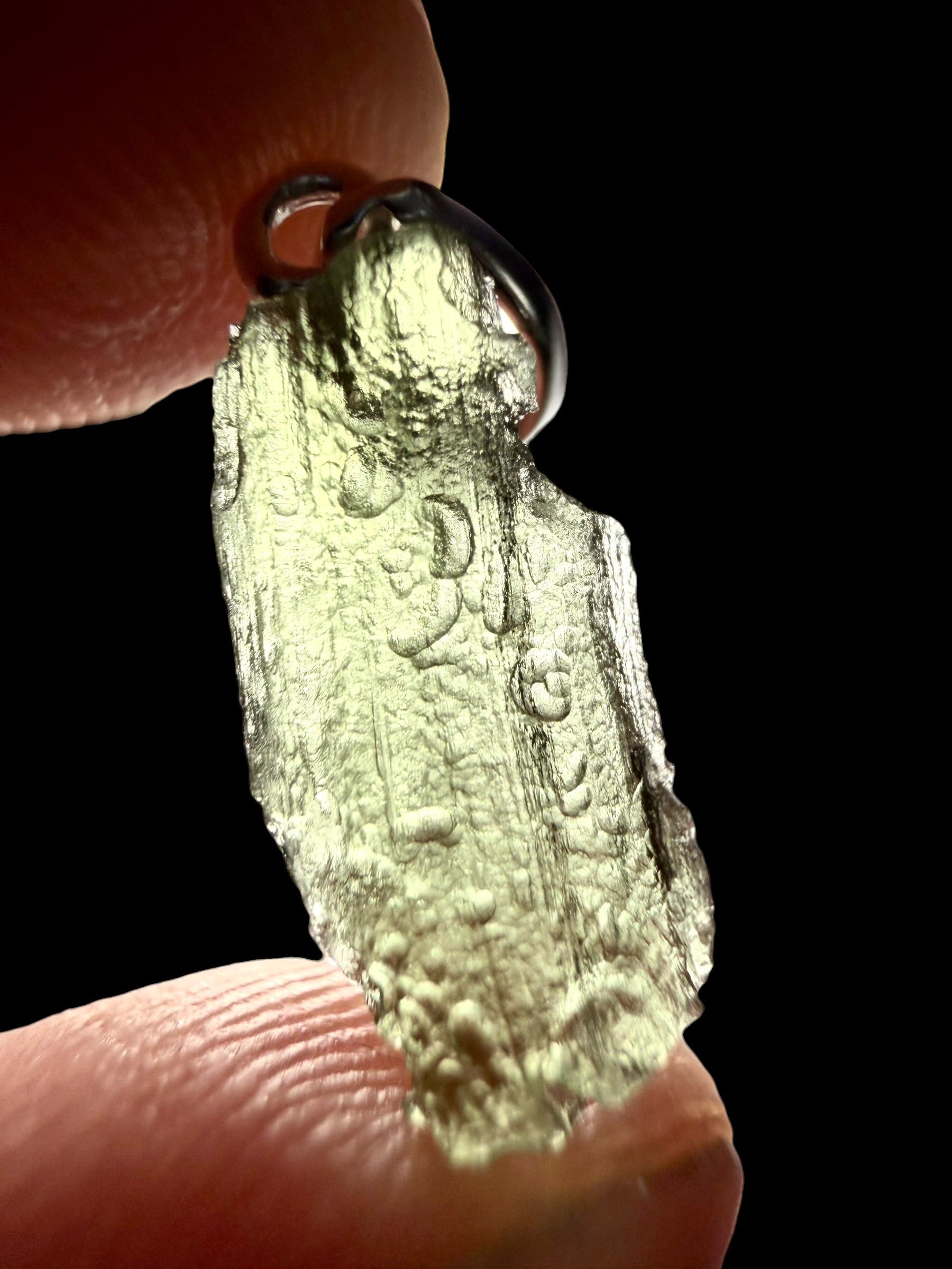 Silver moldavite pendant 0,6g - SP/V968