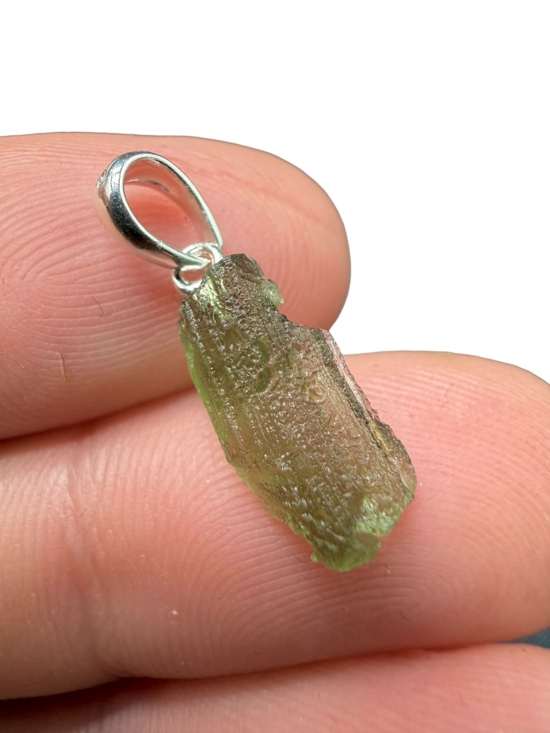 Silver moldavite pendant 0,6g