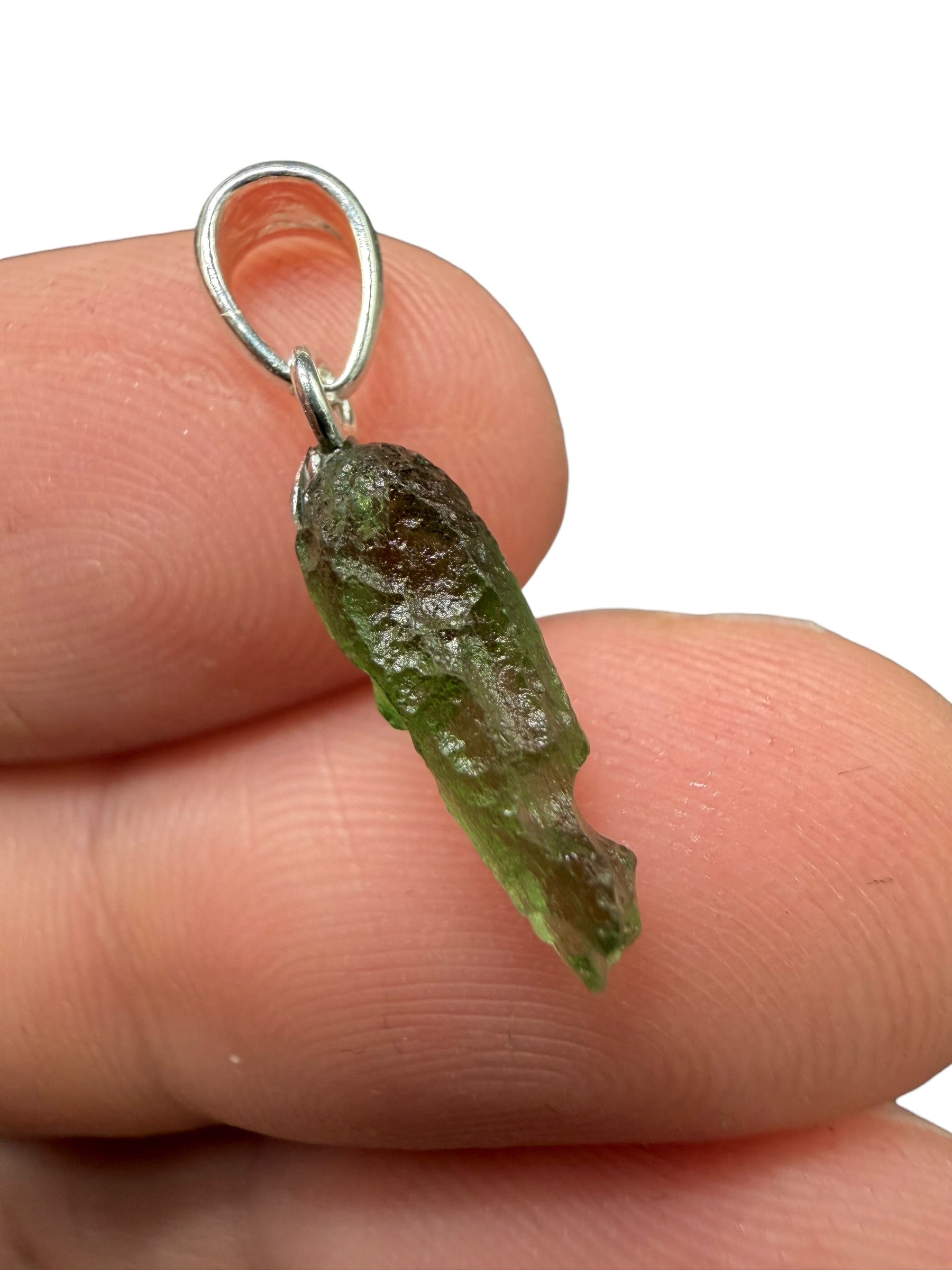 Silver moldavite pendant 0,6g - SP/V969