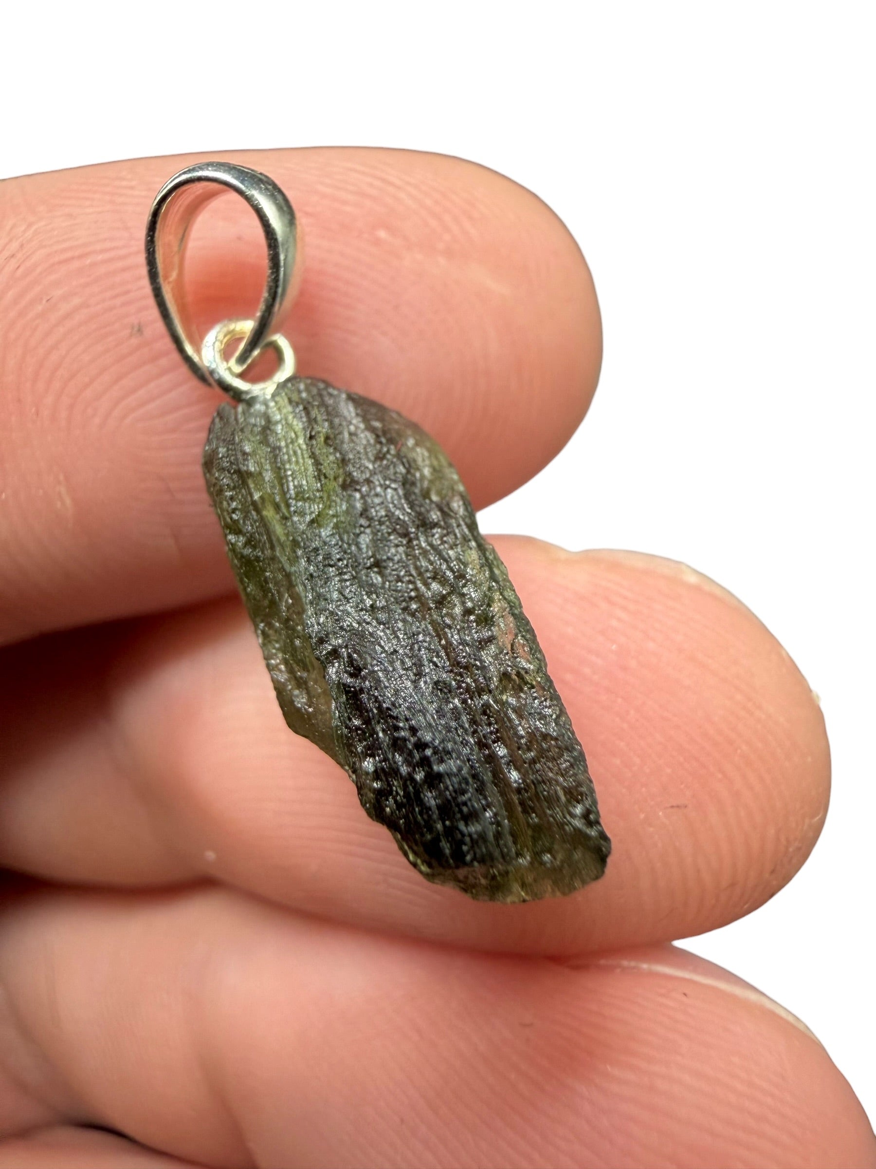 Silver moldavite pendant 1,3g - SP/V970