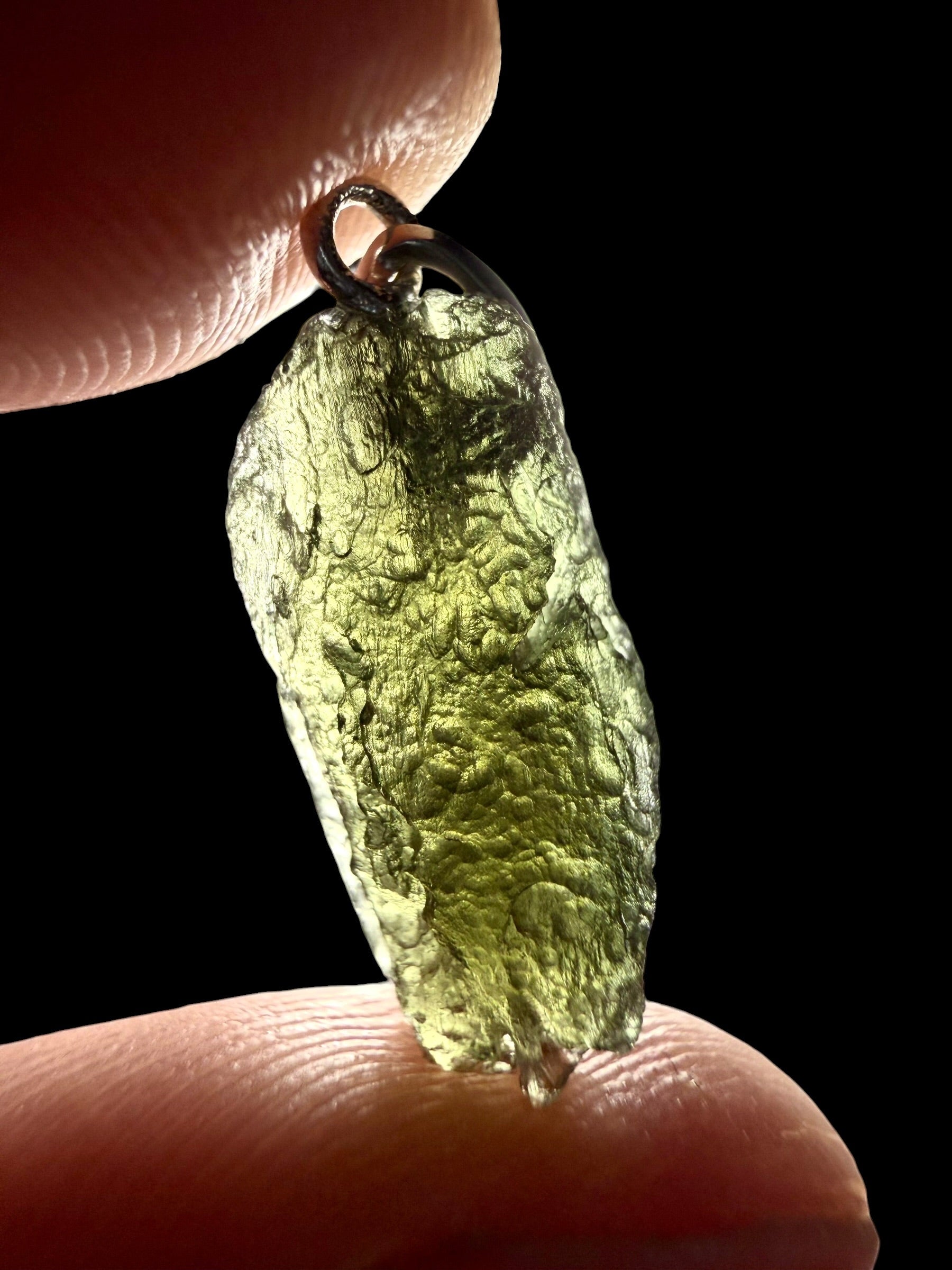 Silver moldavite pendant 1,3g - SP/V970