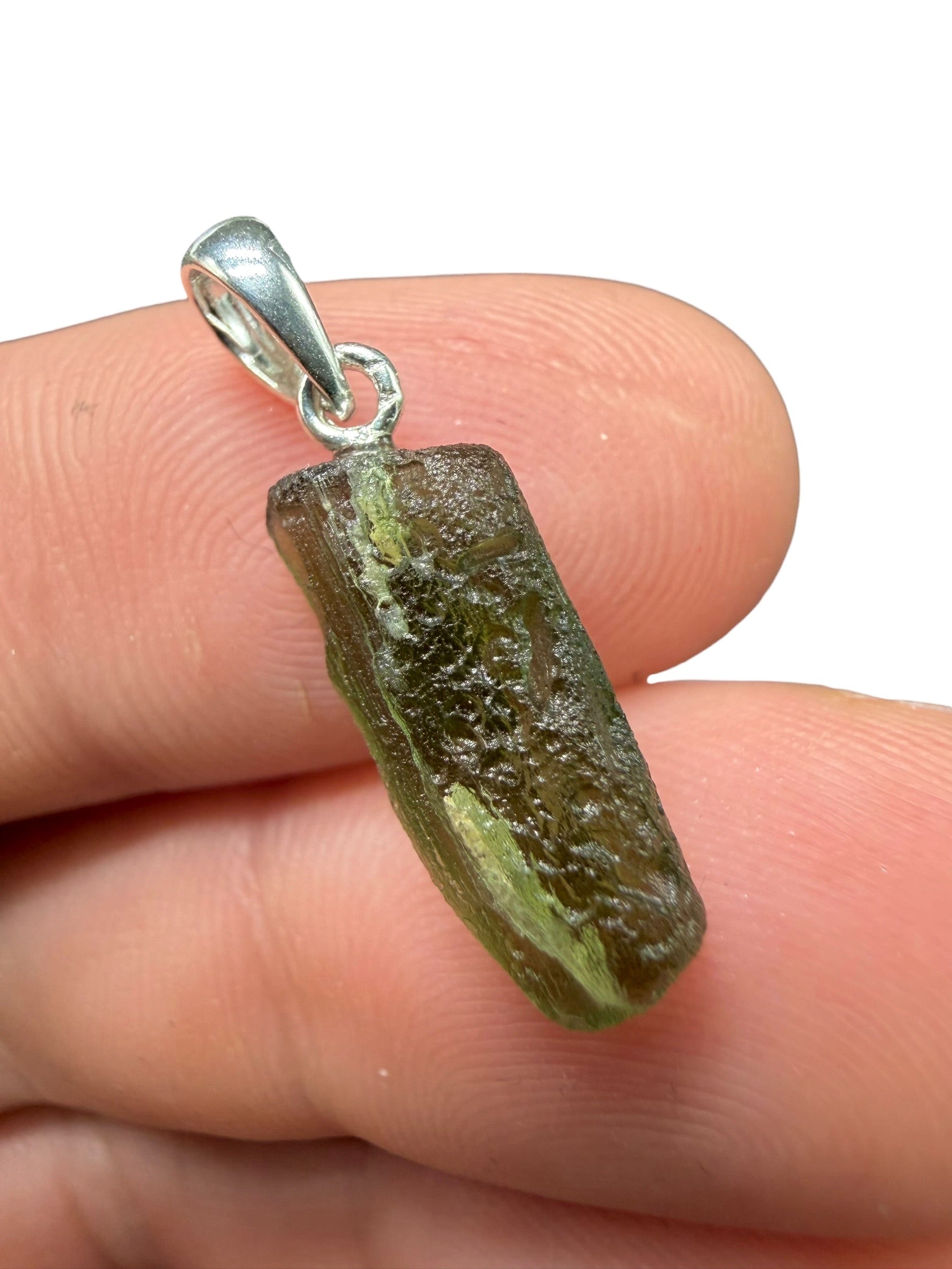 Silver moldavite pendant 1g - SP/V971
