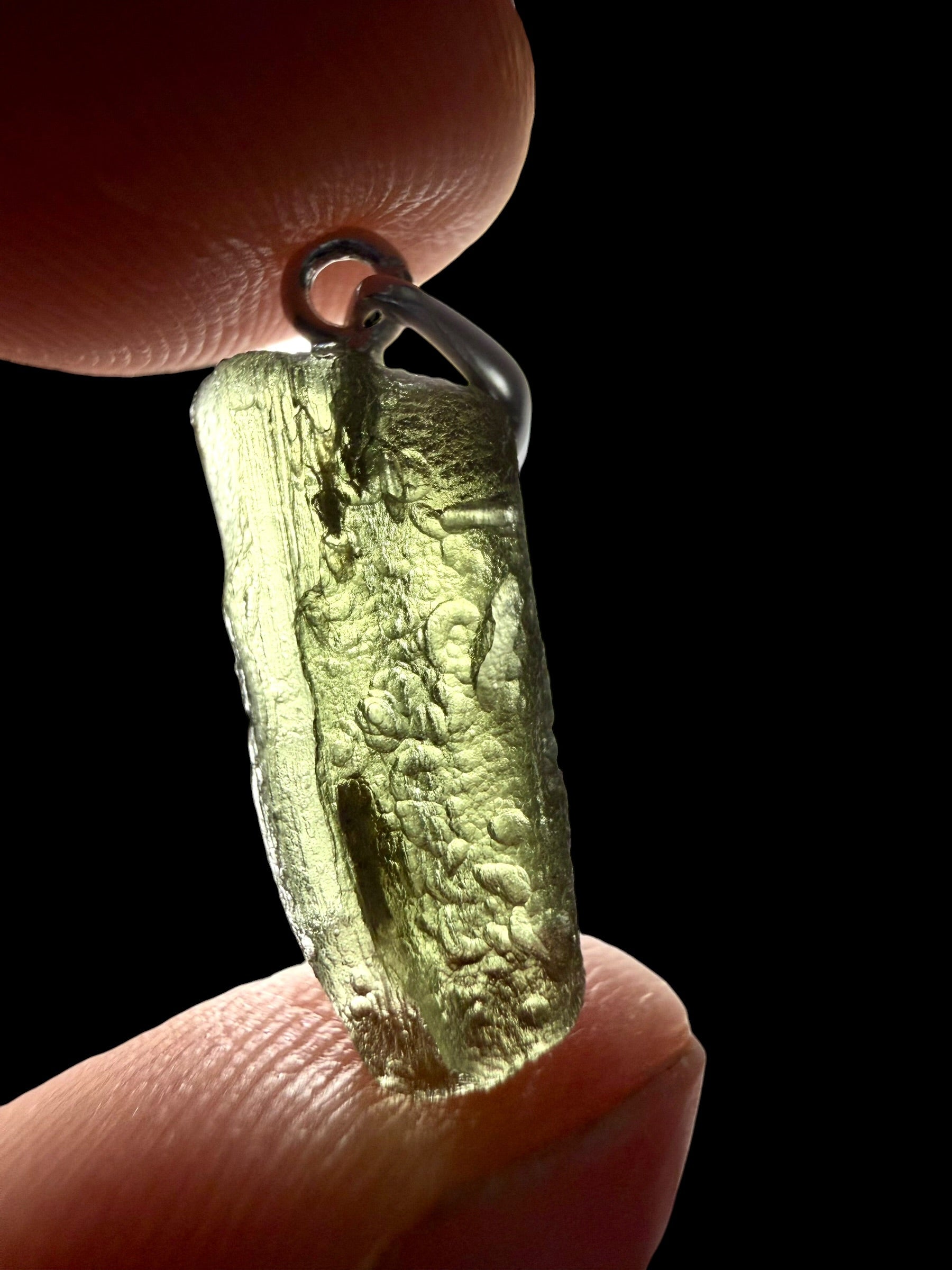Silver moldavite pendant 1g - SP/V971