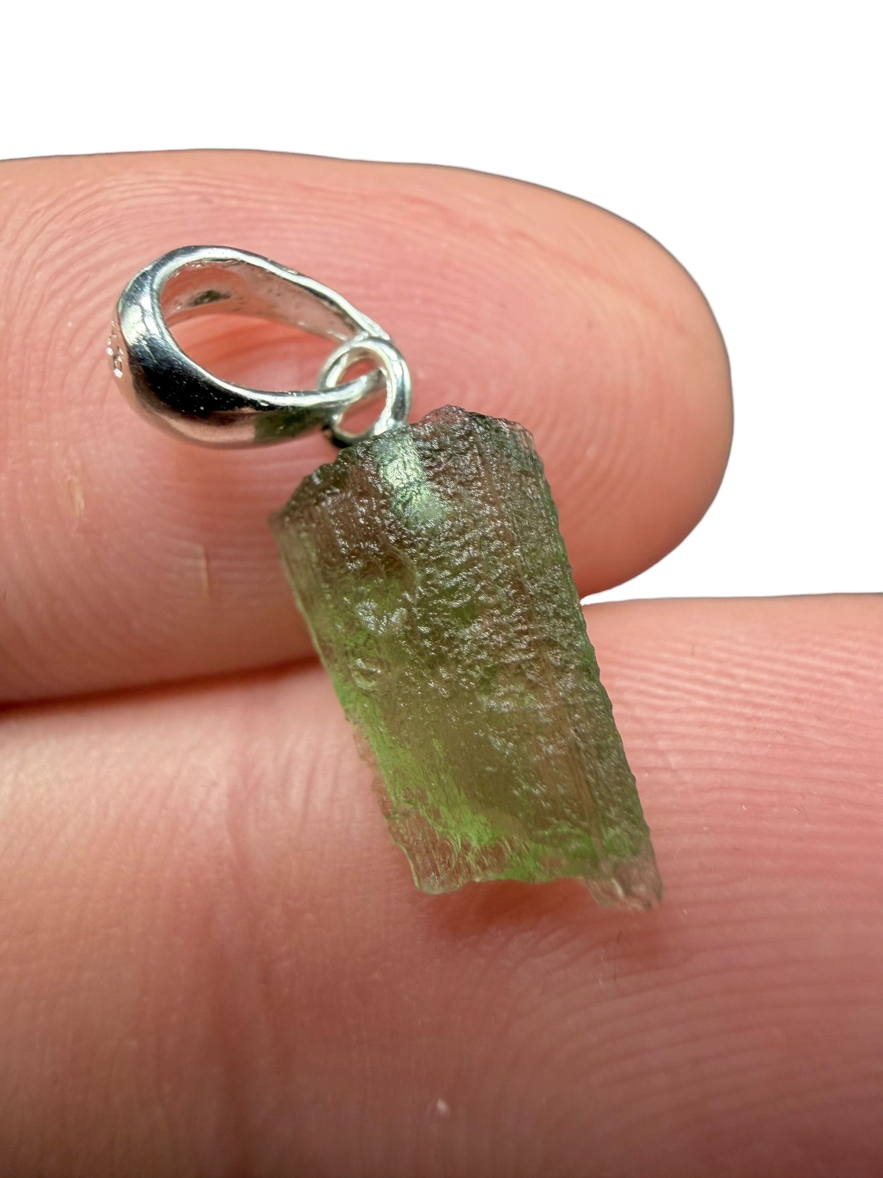 Silver moldavite pendant 0,6g - SP/V973