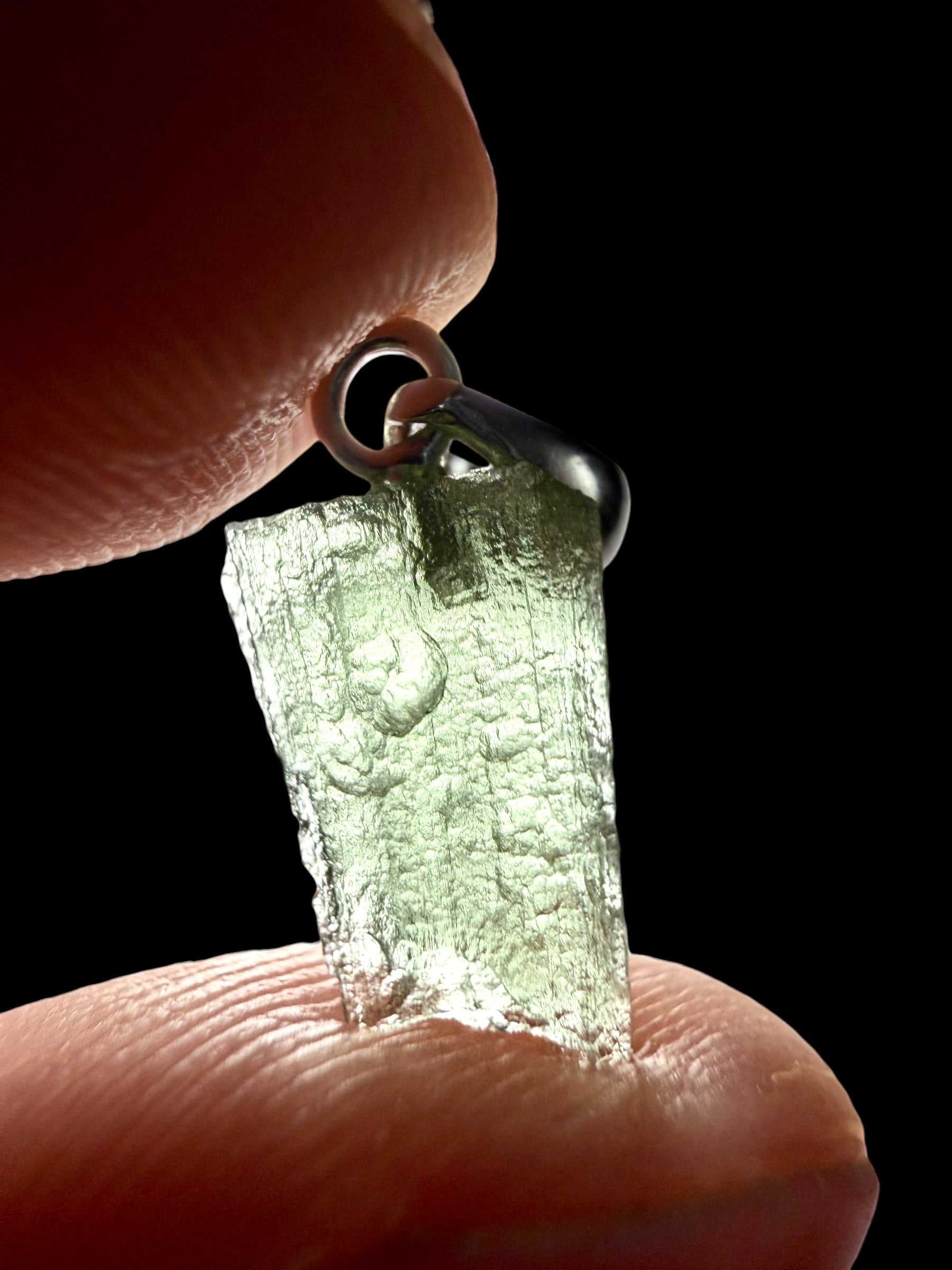 Silver moldavite pendant 0,6g - SP/V973