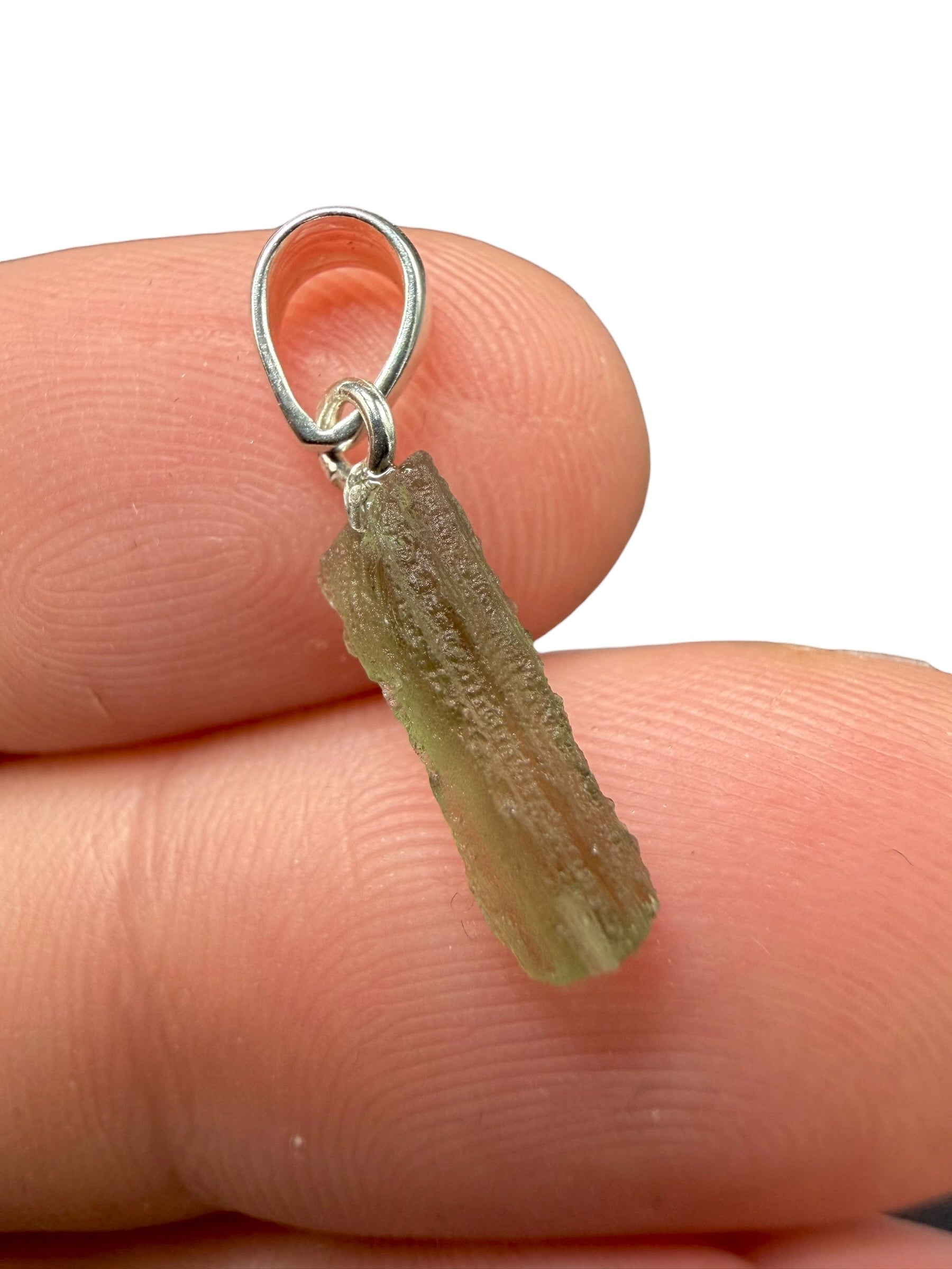Silver moldavite pendant 0,4g - SP/V974