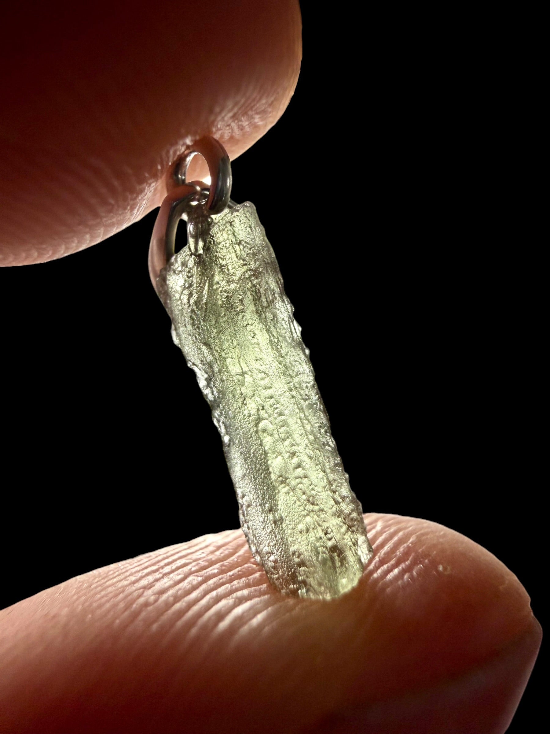 Silver moldavite pendant 0,4g - SP/V974