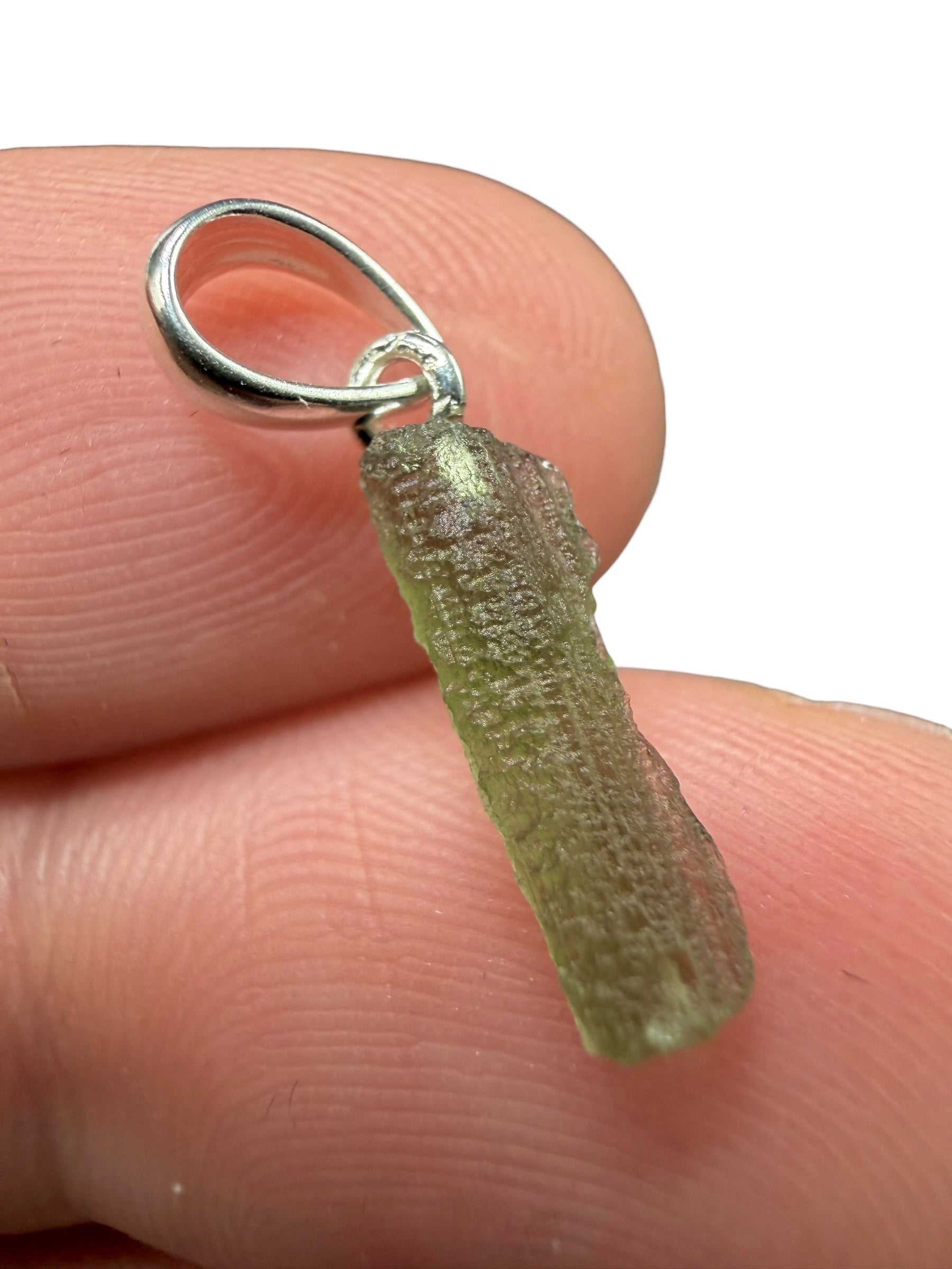 Silver moldavite pendant 0,4g