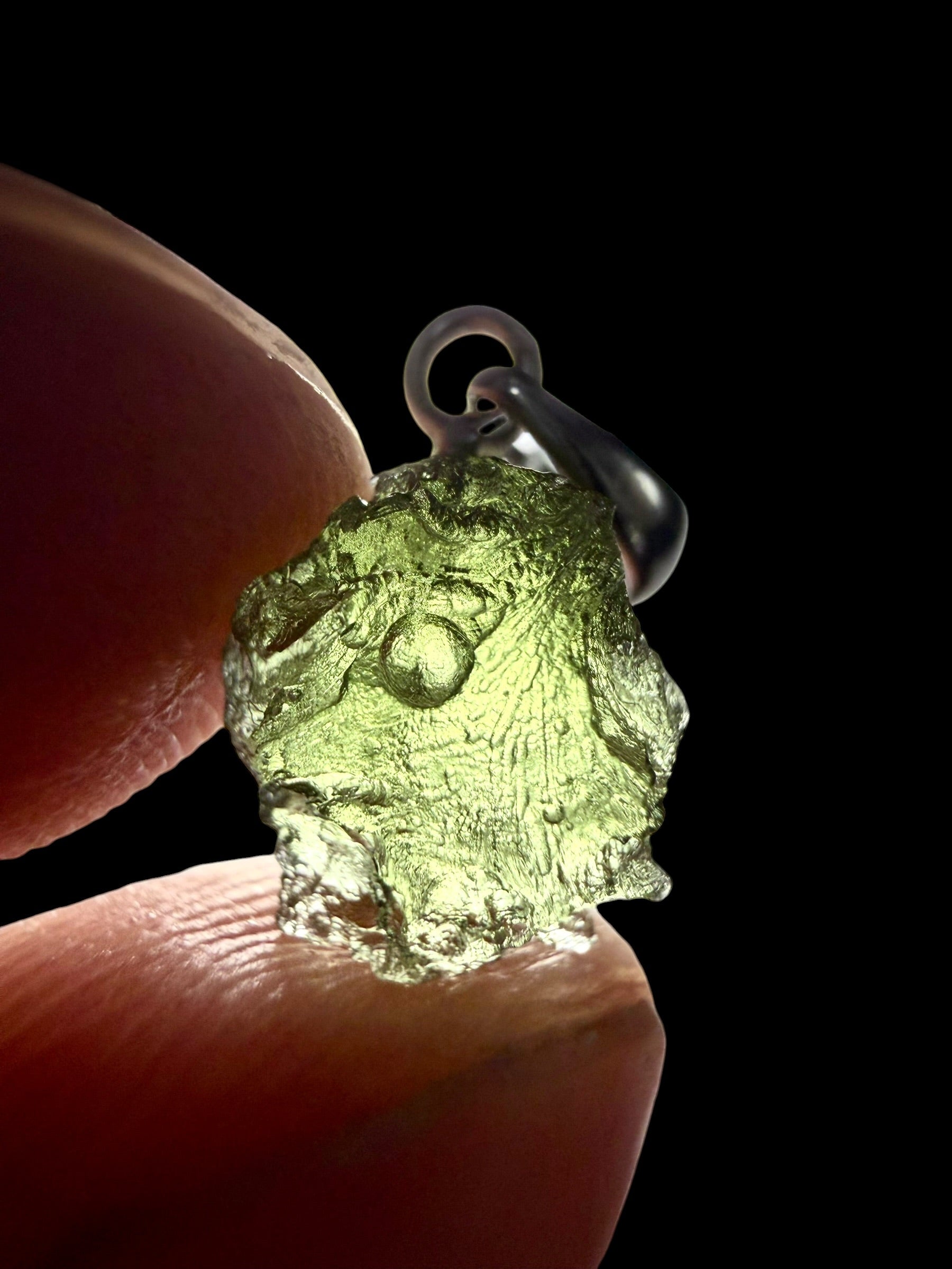 Silver moldavite pendant 0,7g - SP/V976