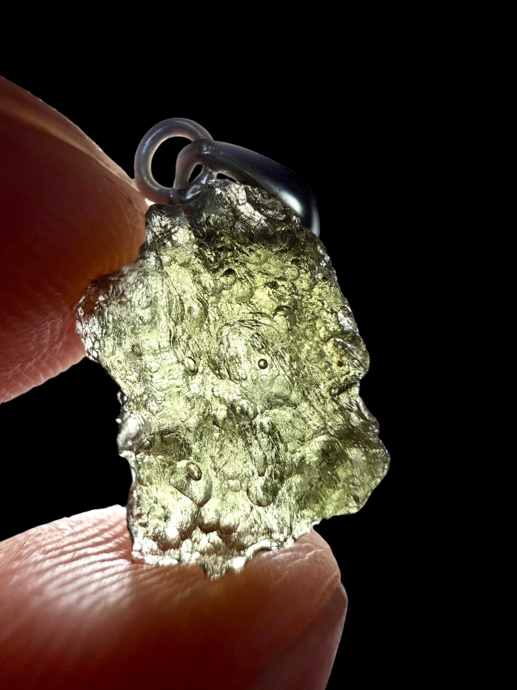Silver moldavite pendant 0,9g - SP/V977