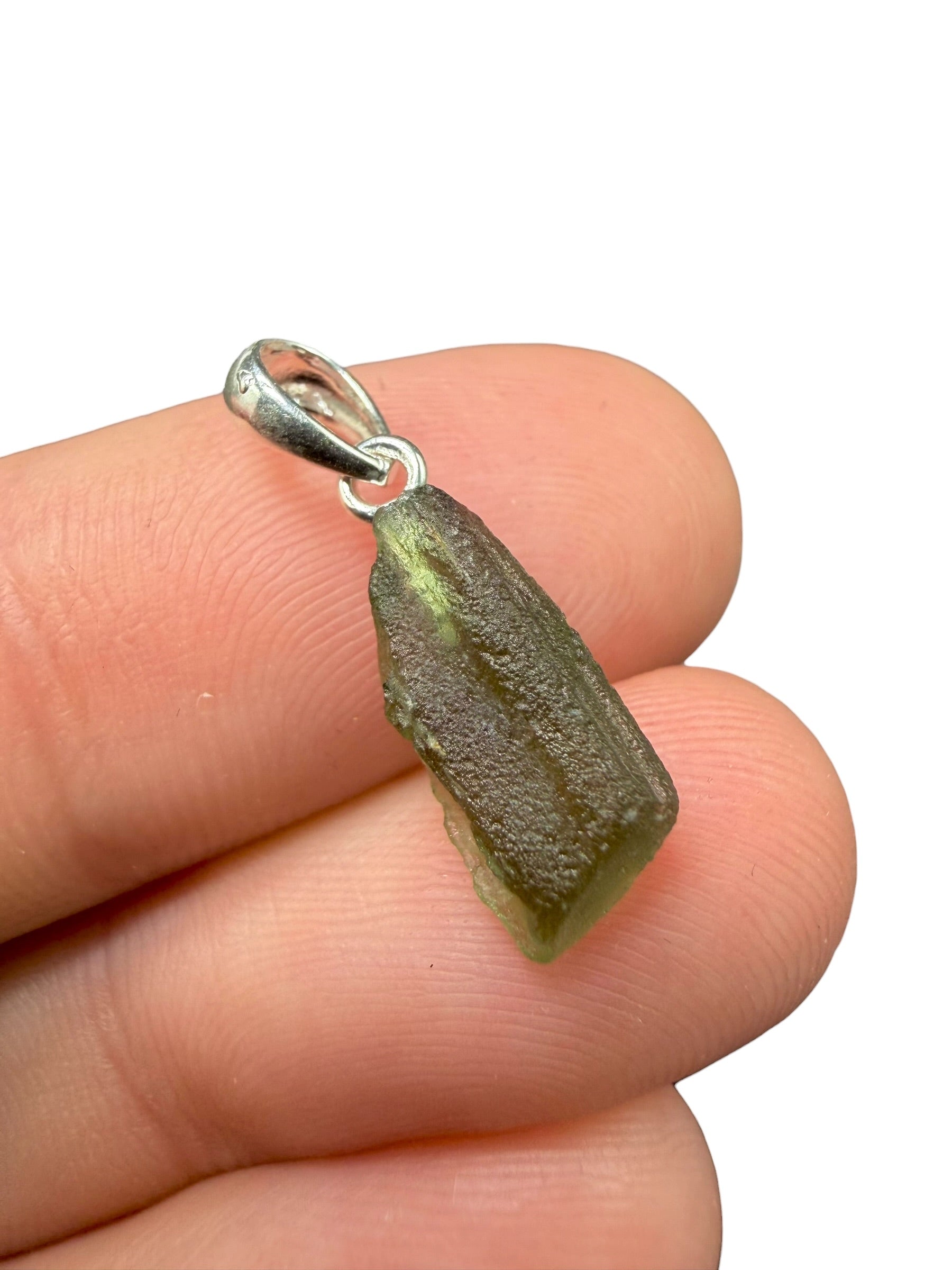 Silver moldavite pendant 0,8g - SP/V978