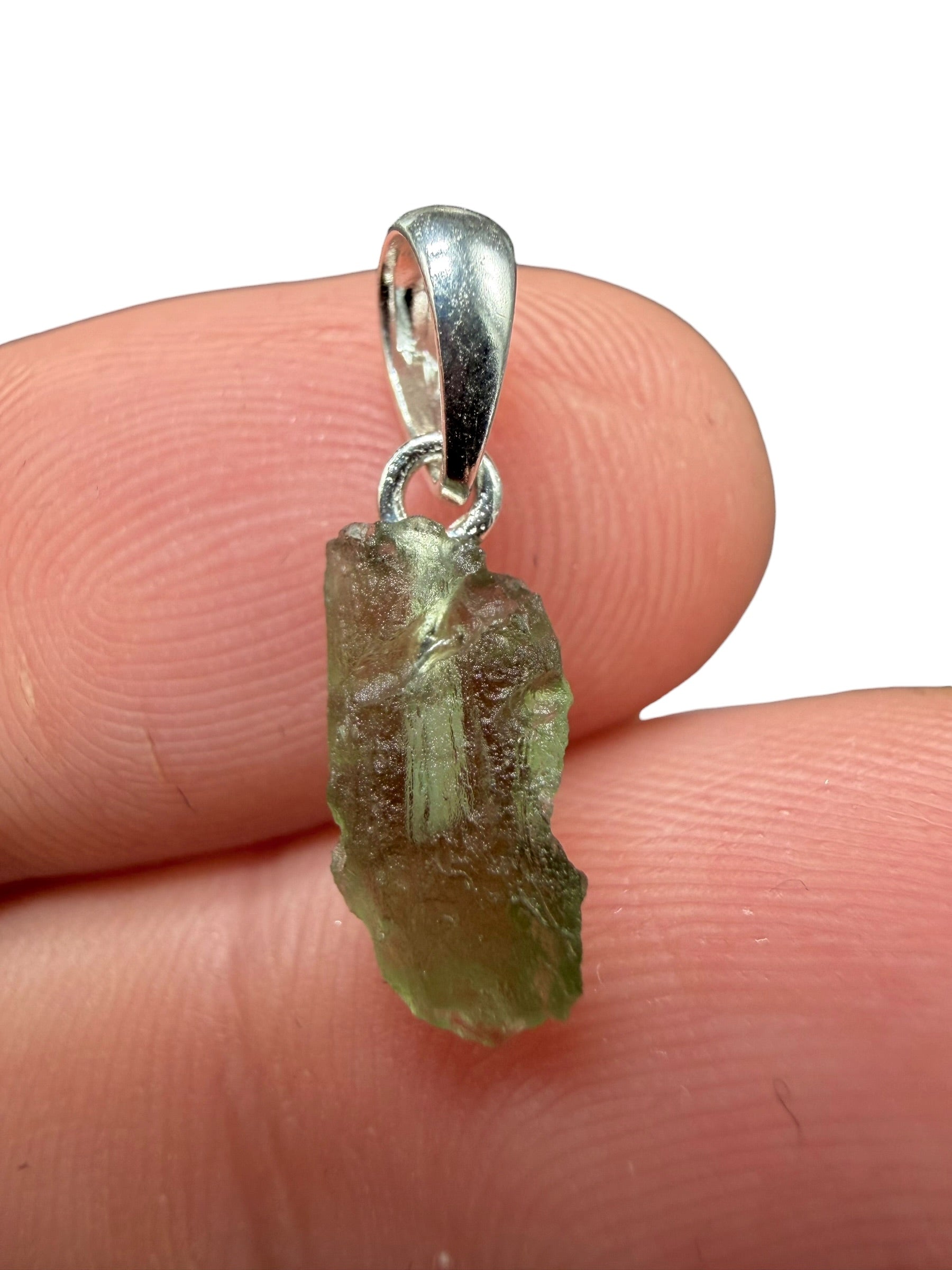 Silver moldavite pendant 0,5g - SP/V979