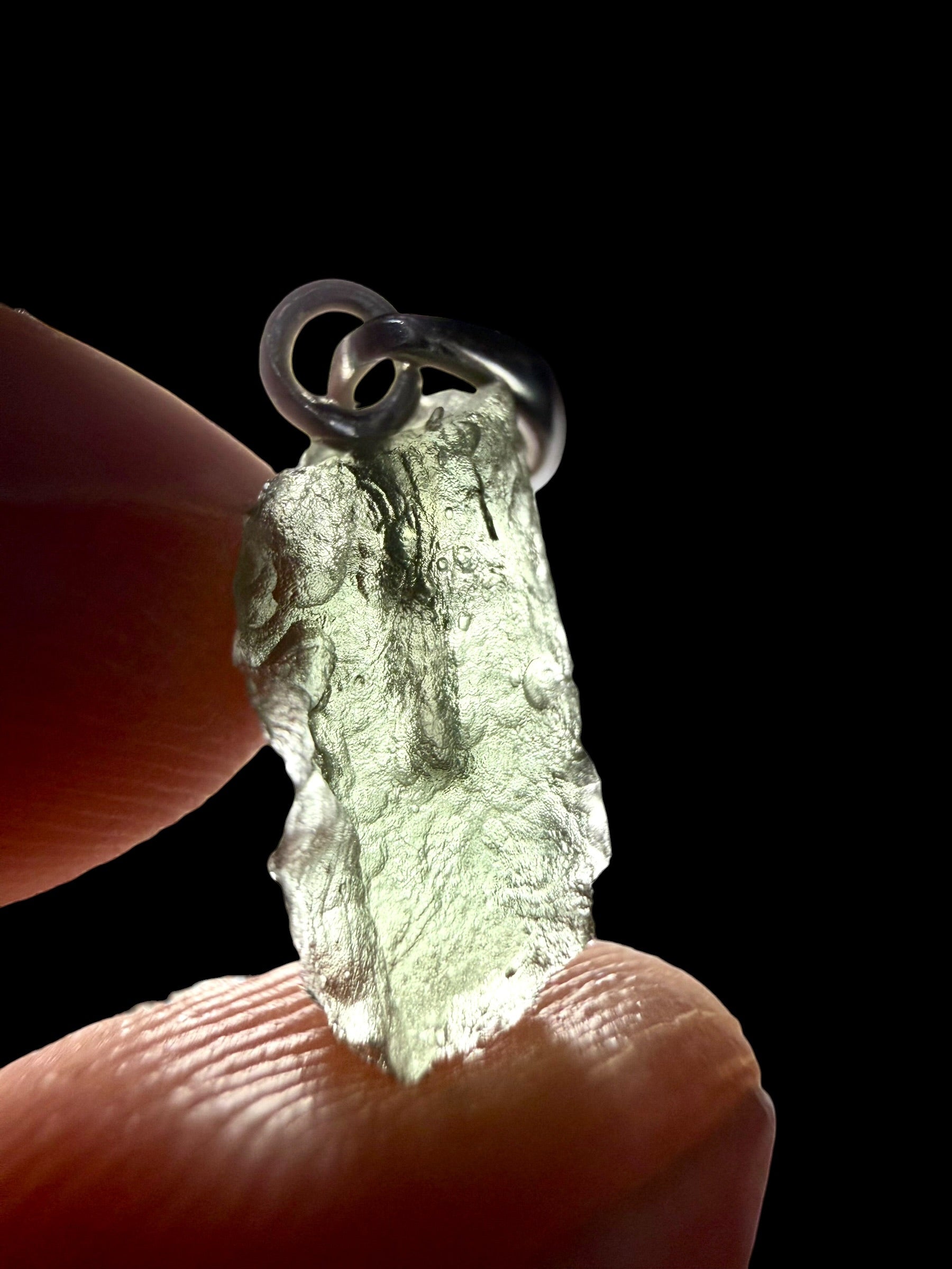 Silver moldavite pendant 0,5g - SP/V979