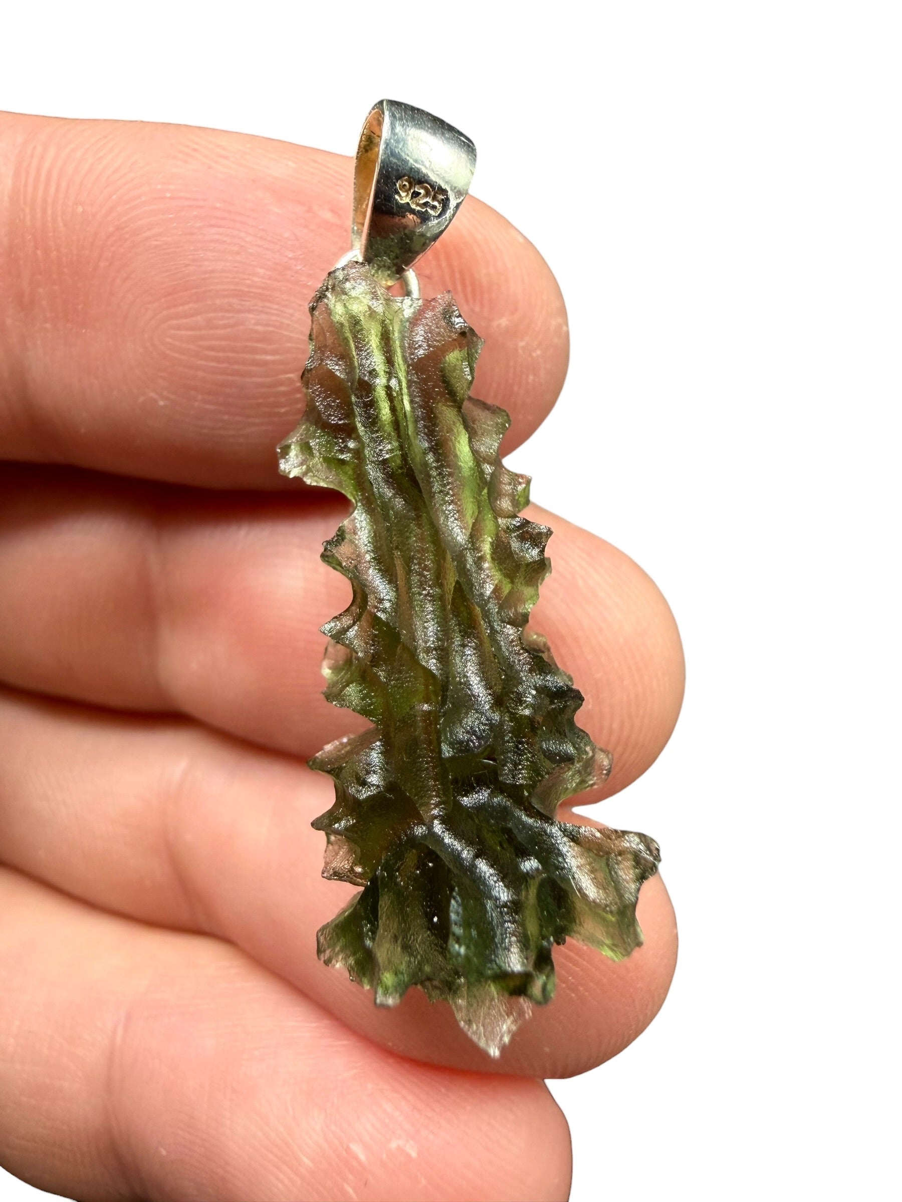 Silver moldavite pendant 2,61g