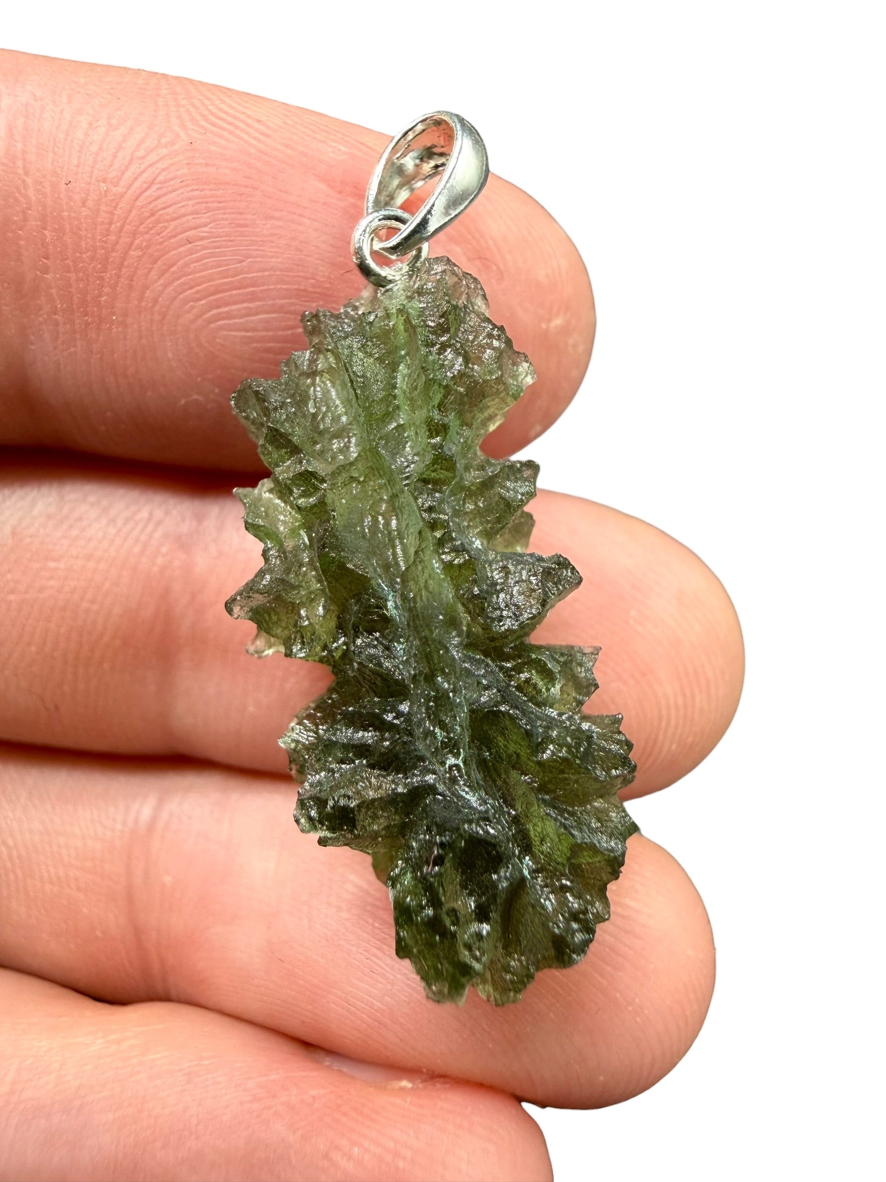 Silver moldavite pendant 3,46g - SP/V982