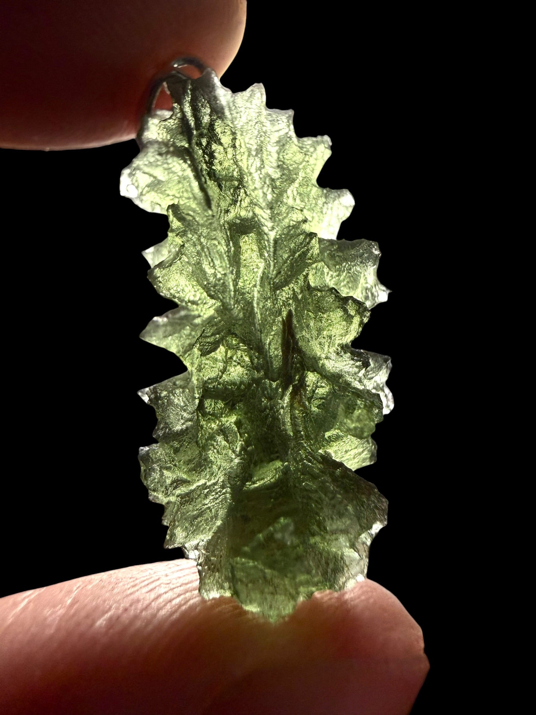 Silver moldavite pendant 3,46g - SP/V982