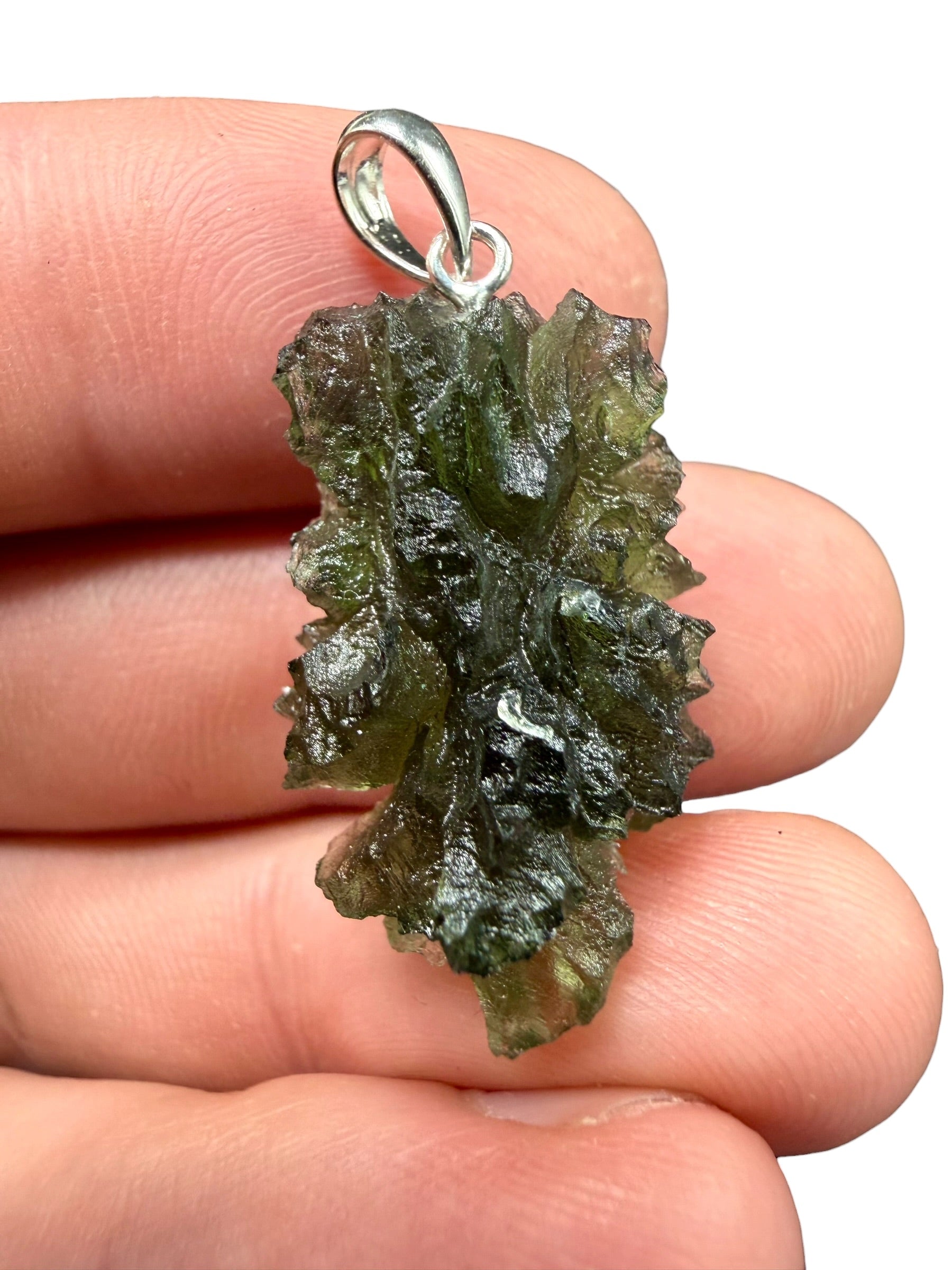 Silver moldavite pendant 3,88g - SP/V983