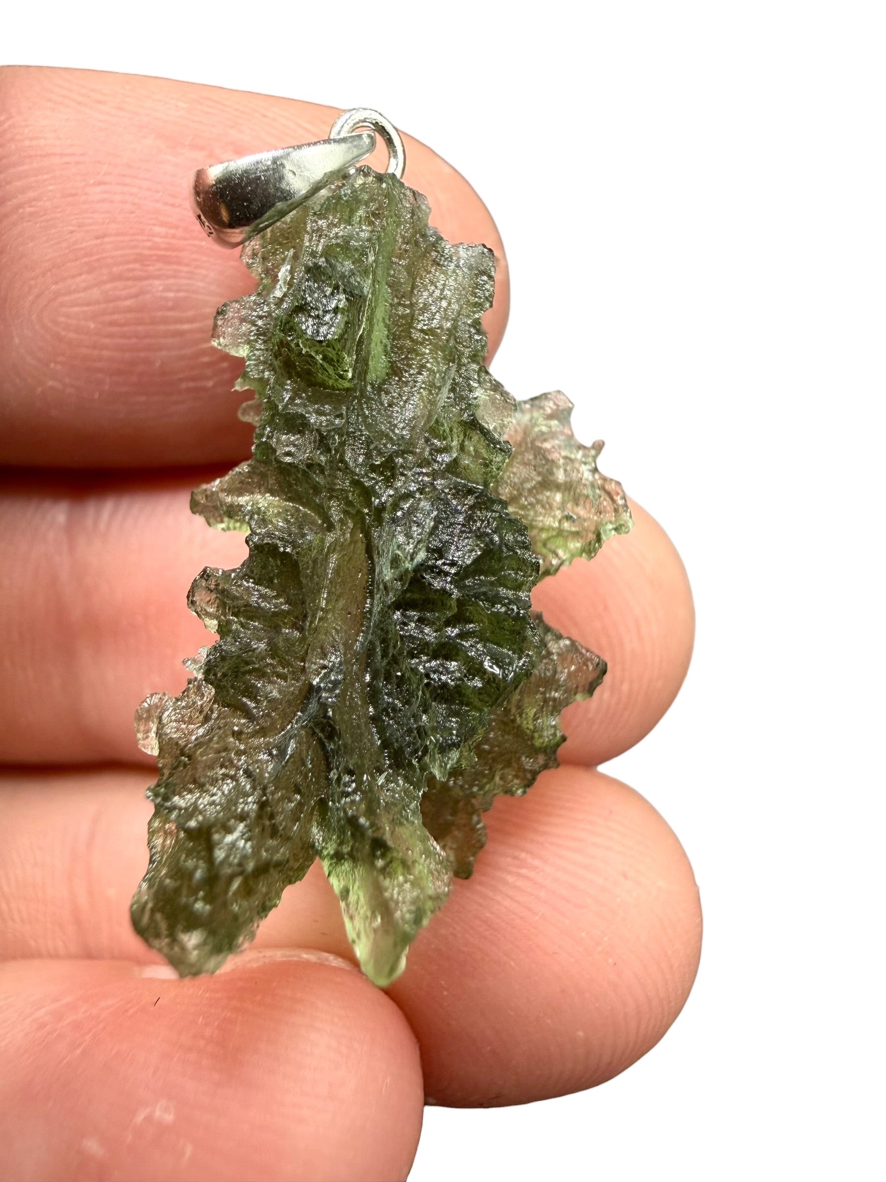 Silver moldavite pendant 3,3g - SP/V984