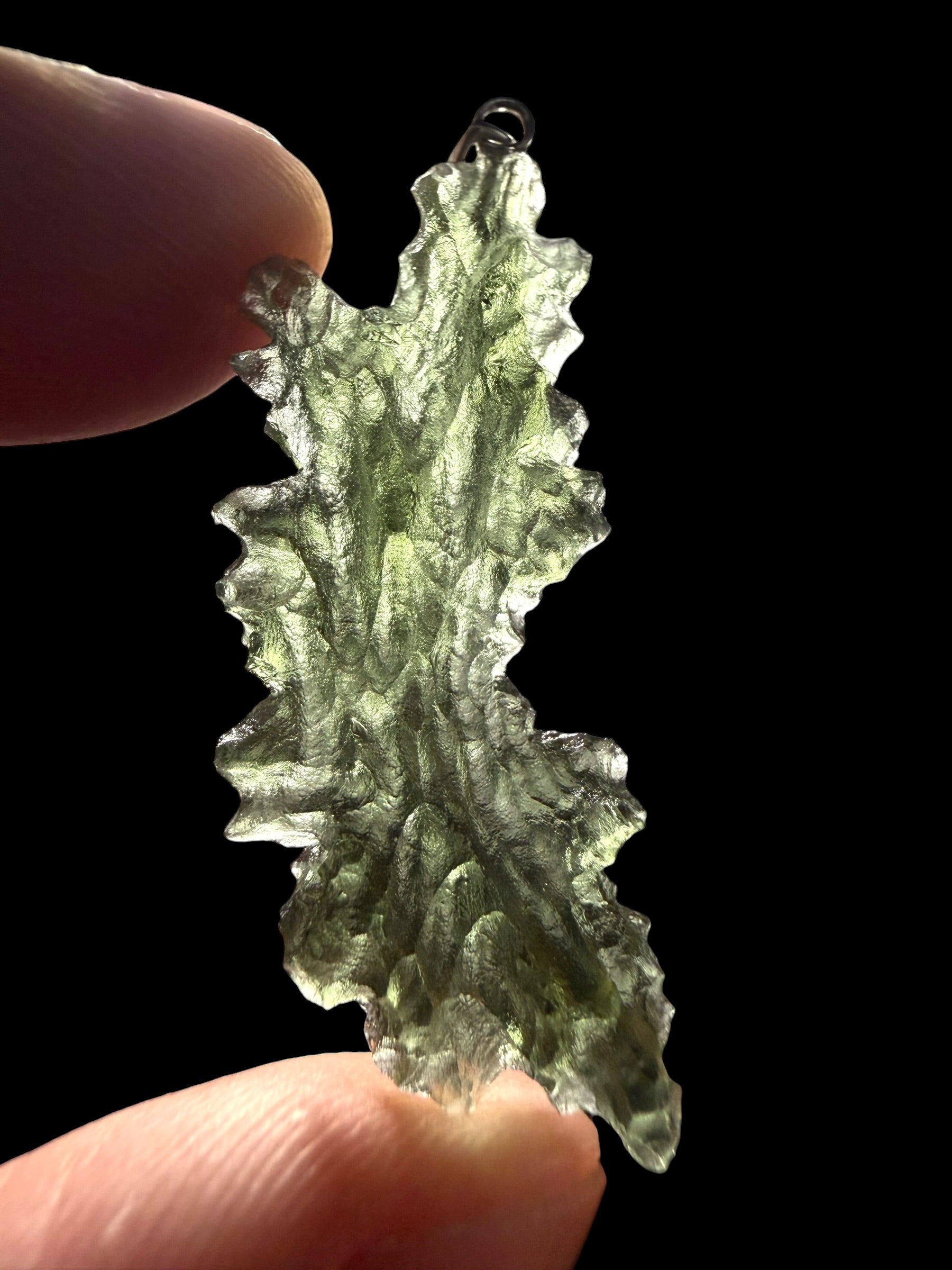 Silver moldavite pendant 3,13g - SP/V985
