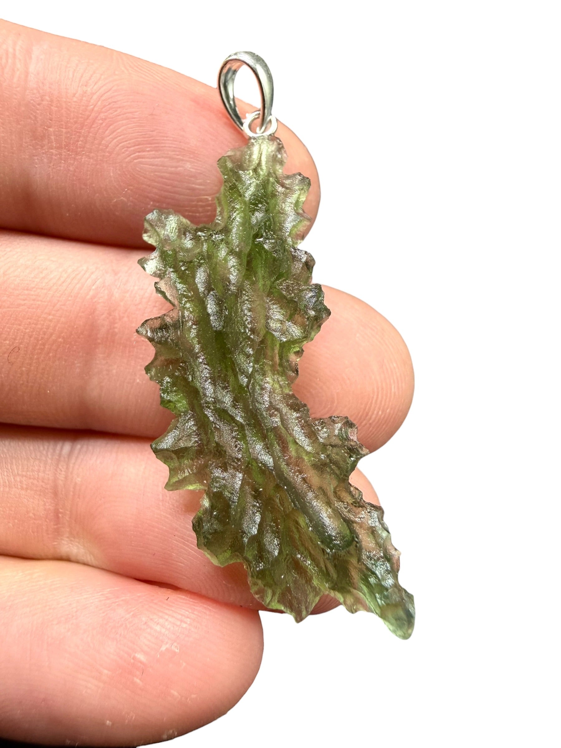 Silver moldavite pendant 3,13g