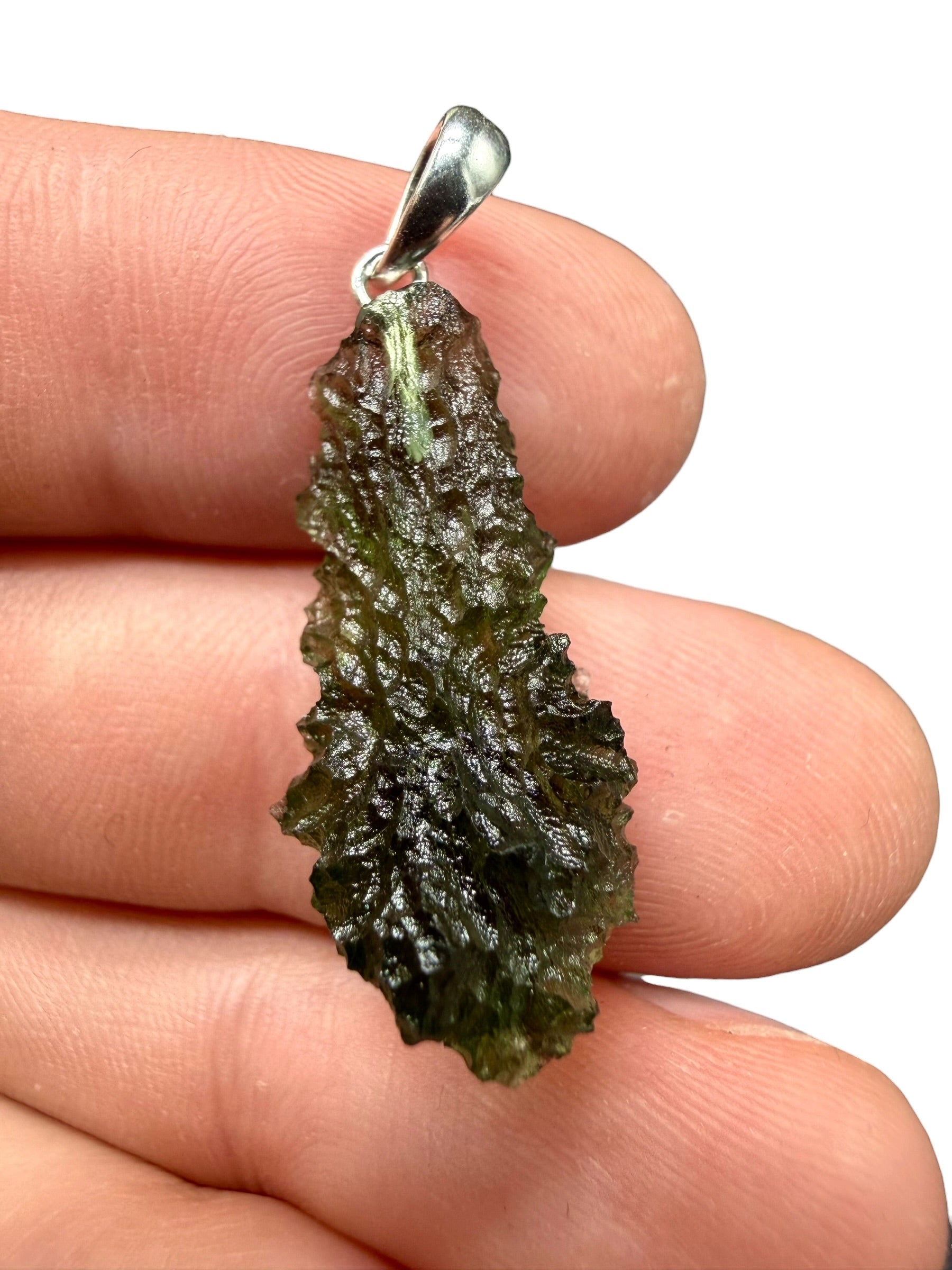 Silver moldavite pendant 2,48g - SP/V986