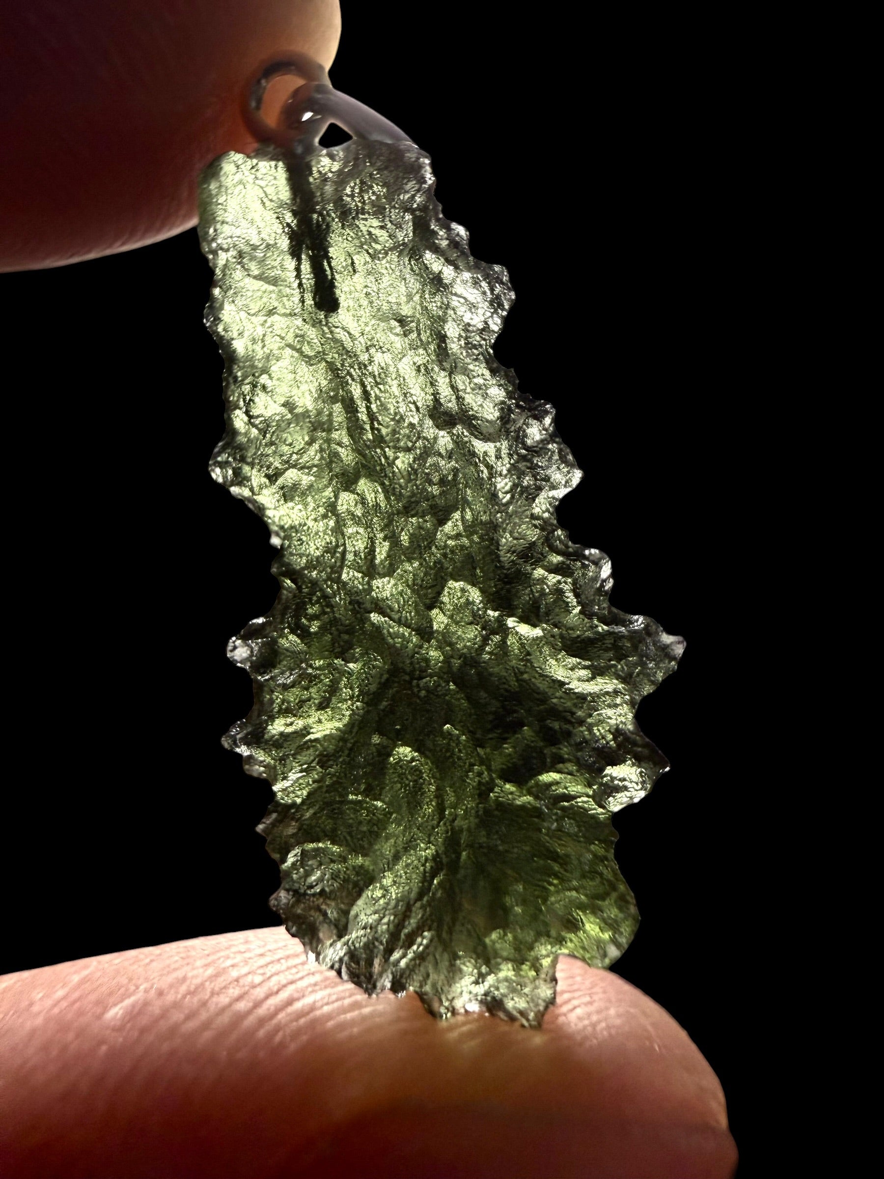 Silver moldavite pendant 2,48g - SP/V986