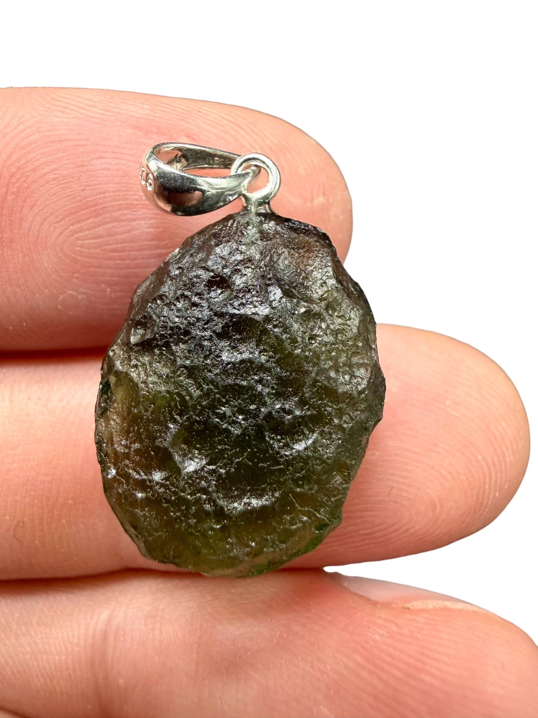 Silver moldavite pendant 2,89g - SP/V987