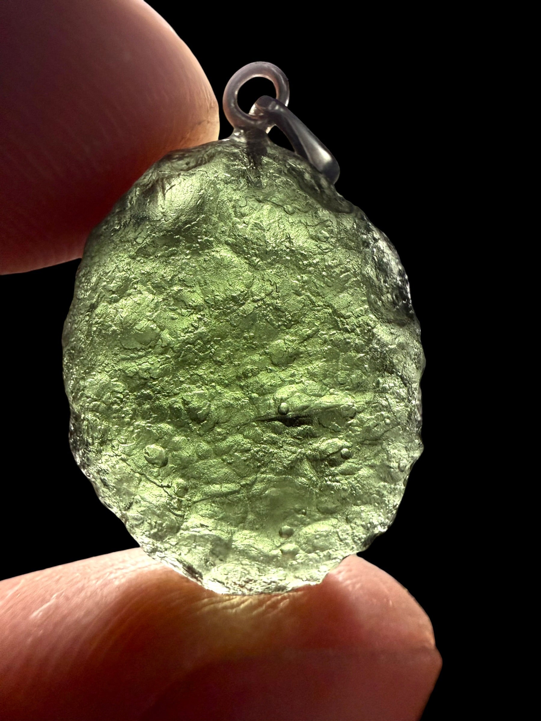 Silver moldavite pendant 2,89g - SP/V987