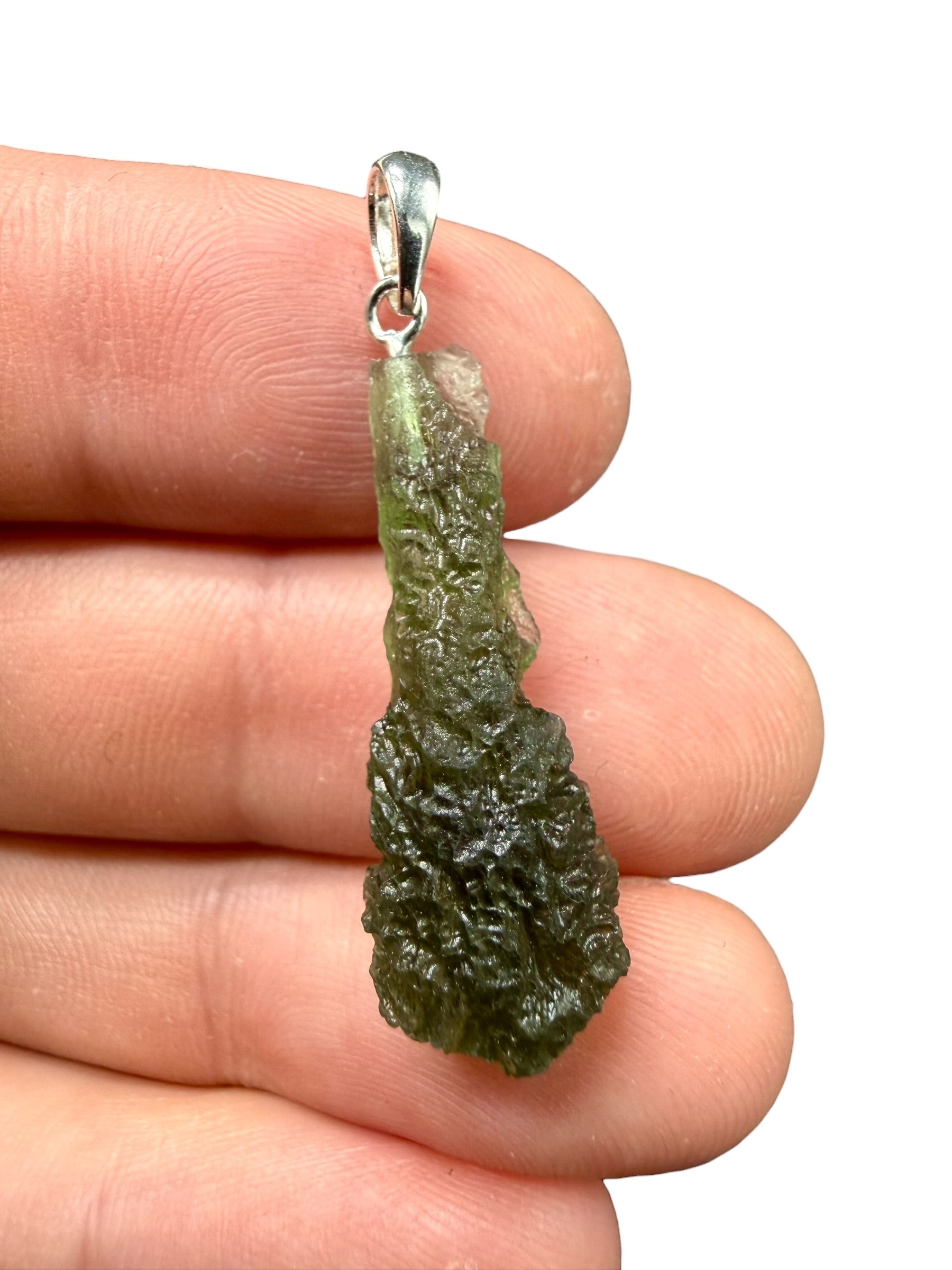 Silver moldavite pendant 2,24g - SP/V988