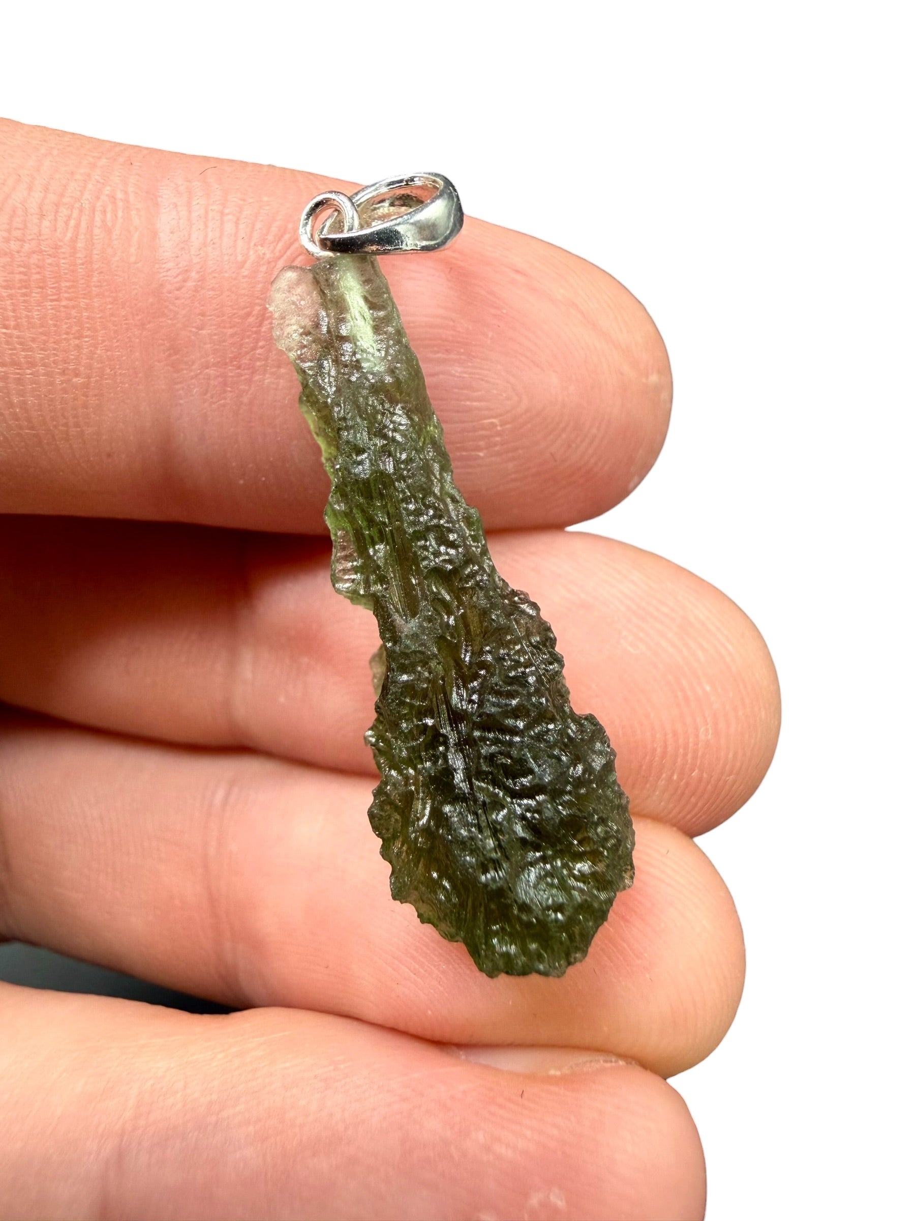 Silver moldavite pendant 2,24g