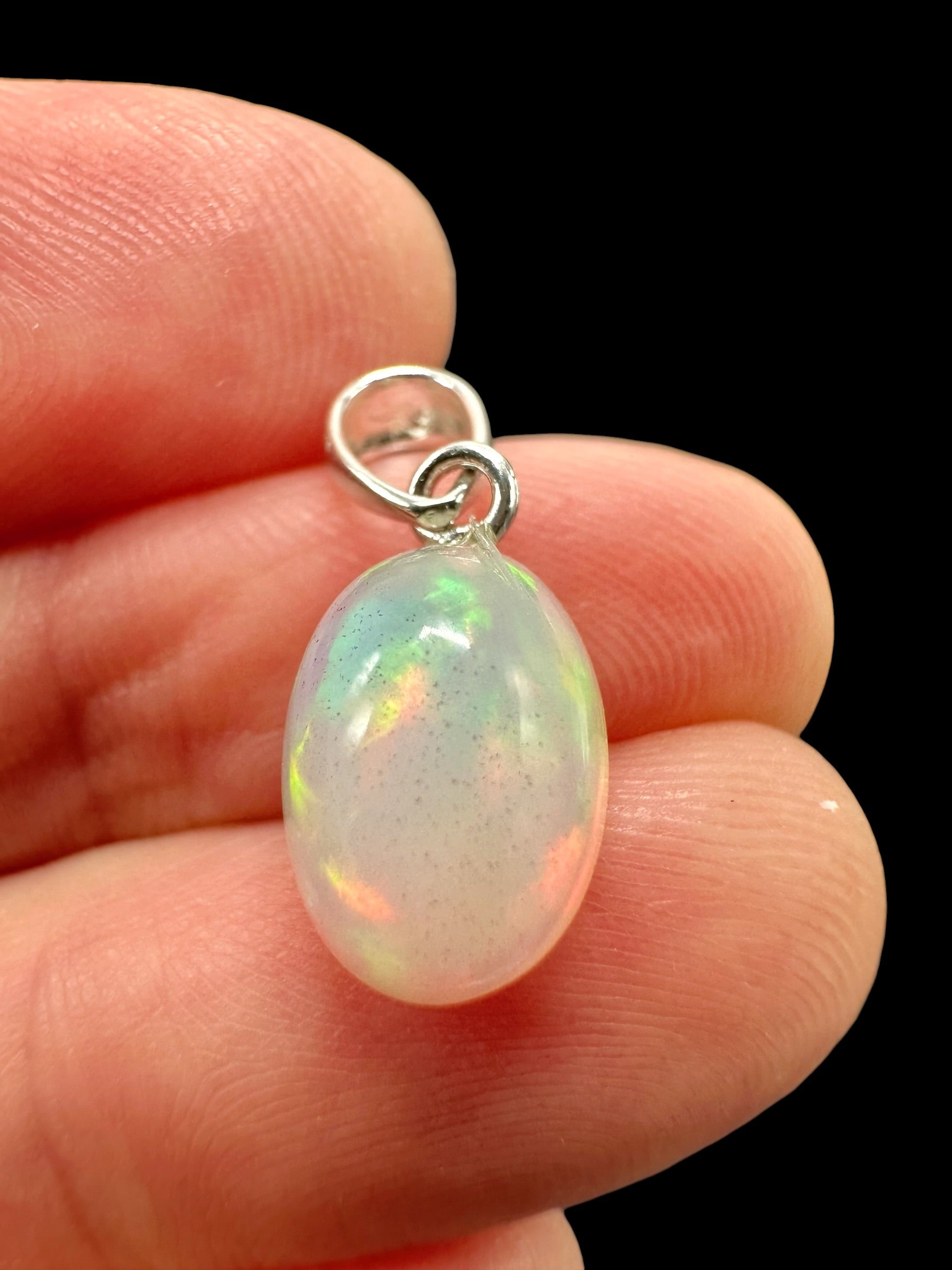 Silver faceted precious opal pendant - SP/OP149