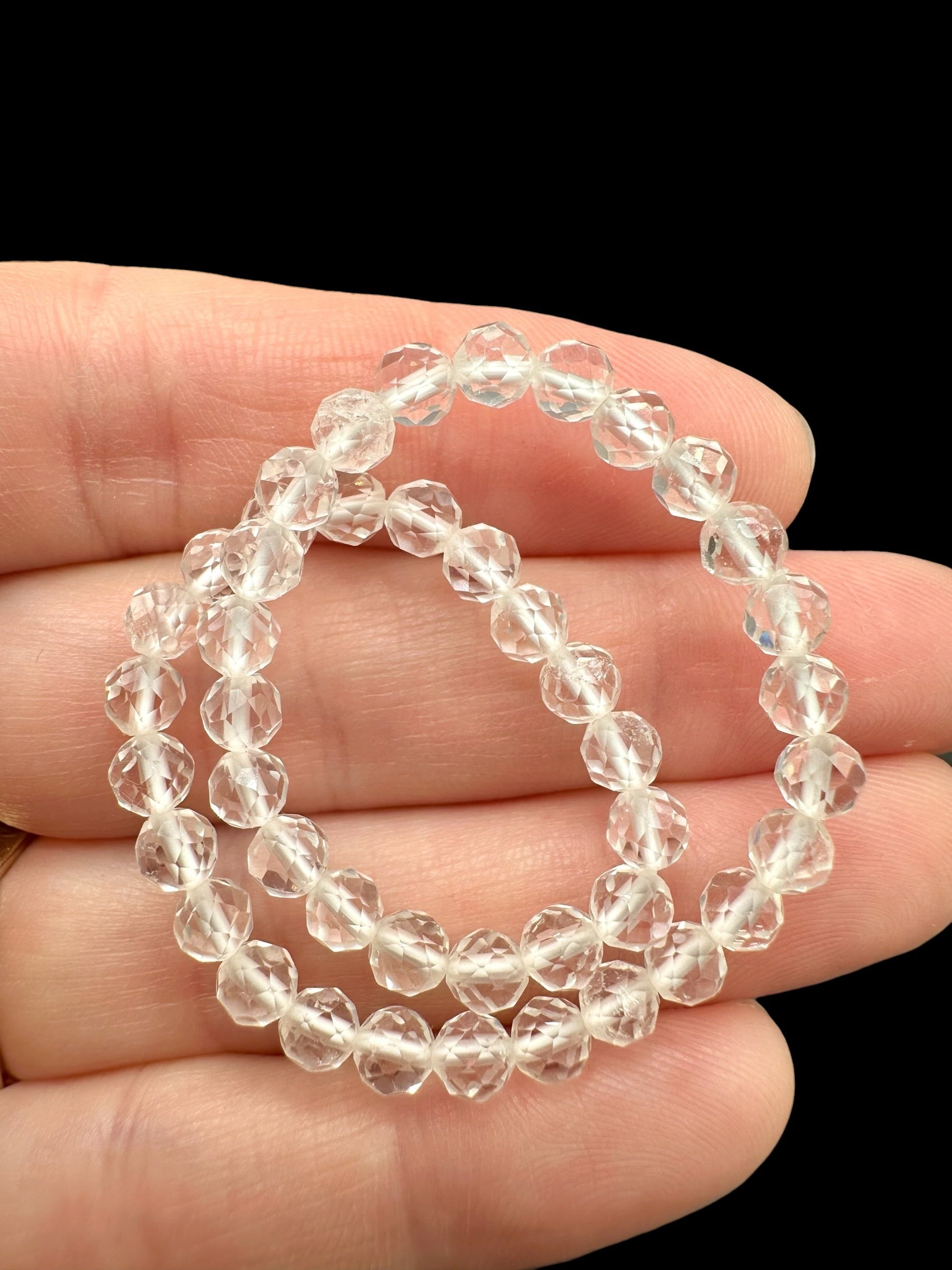 Crystal bracelet 4 mm – Faceted Beads - NAR22