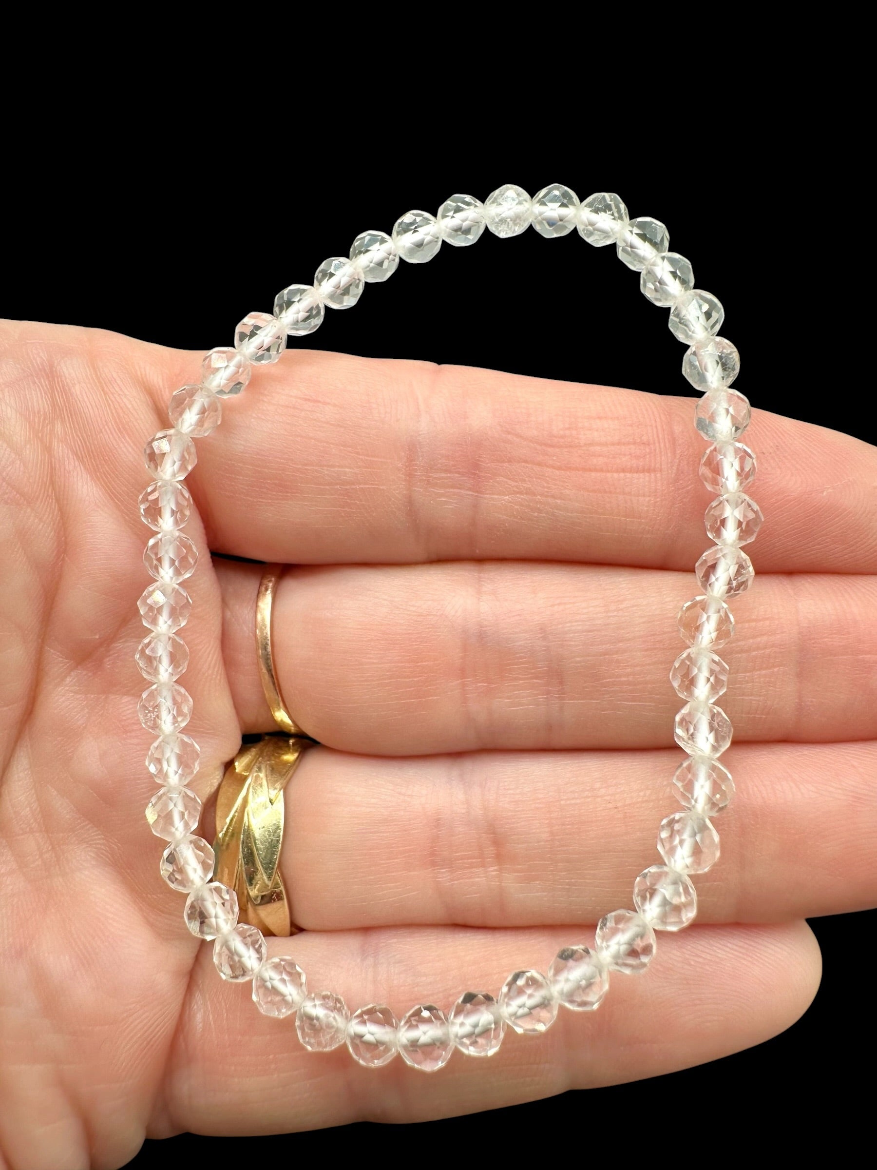 Crystal bracelet 4 mm – Faceted Beads - NAR22