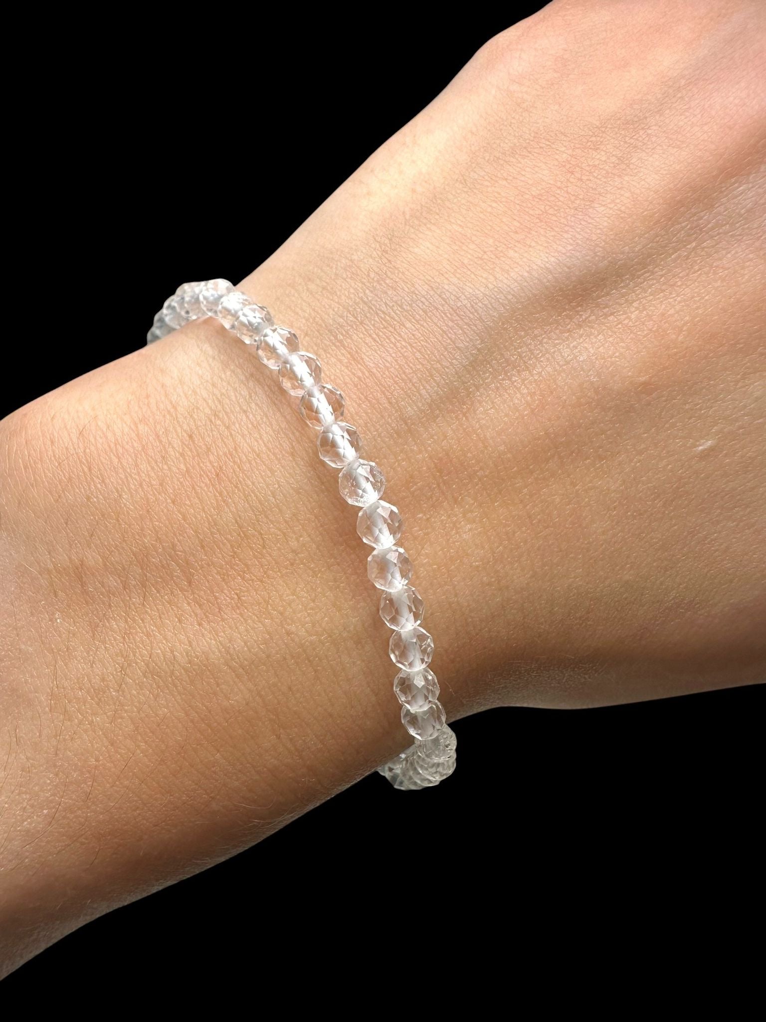 Crystal bracelet 4 mm – Faceted Beads