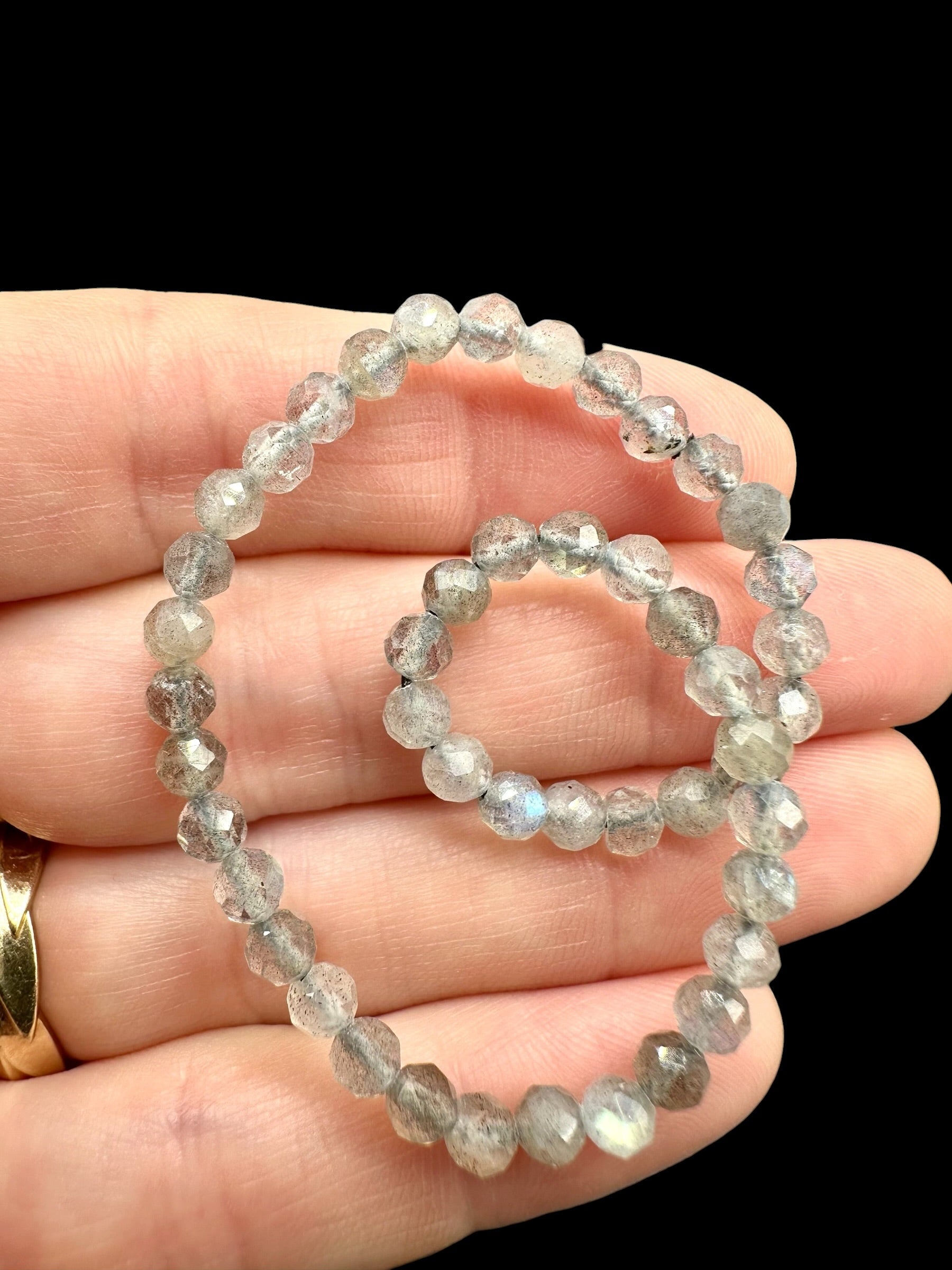 Labradorite Bracelet 4 mm – Faceted Beads - NAR24