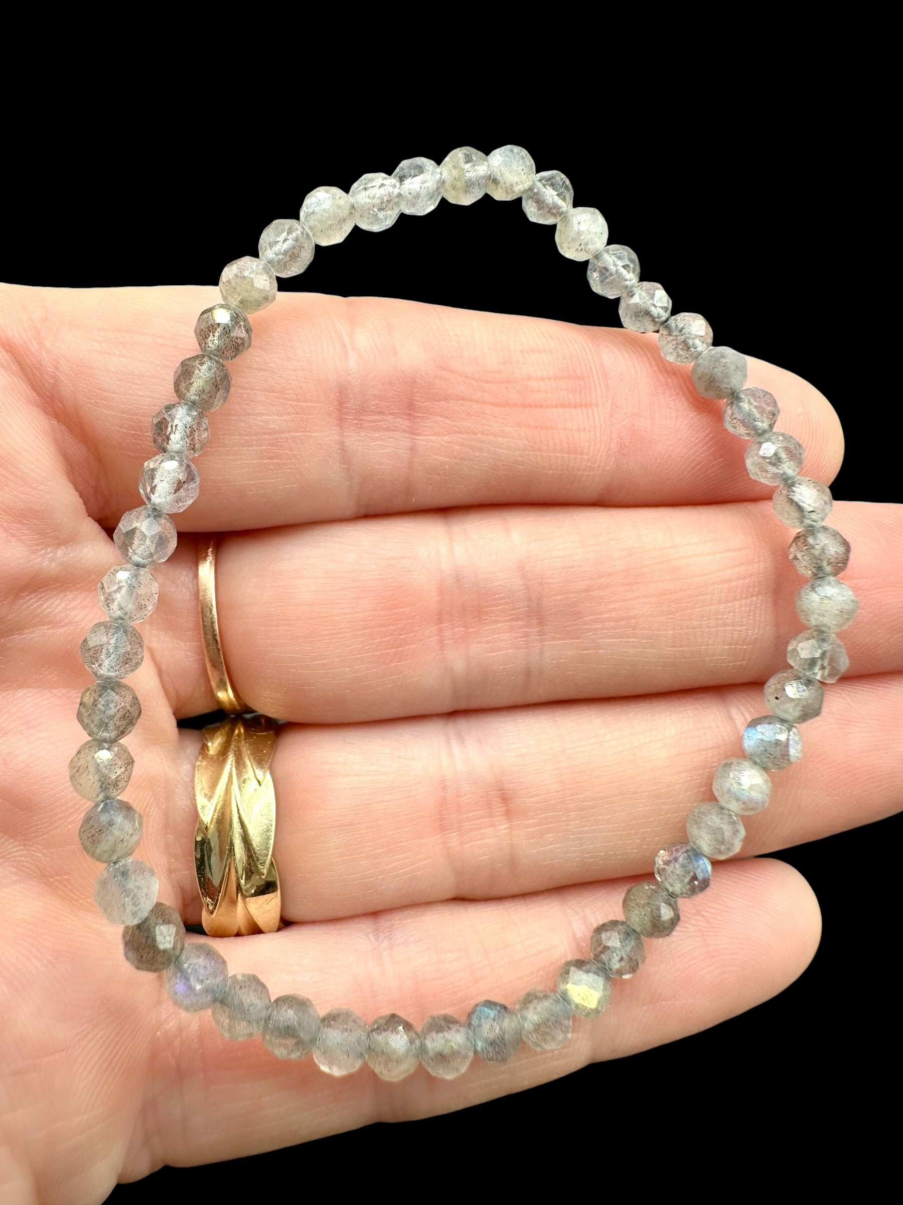 Labradorite Bracelet 4 mm – Faceted Beads - NAR24