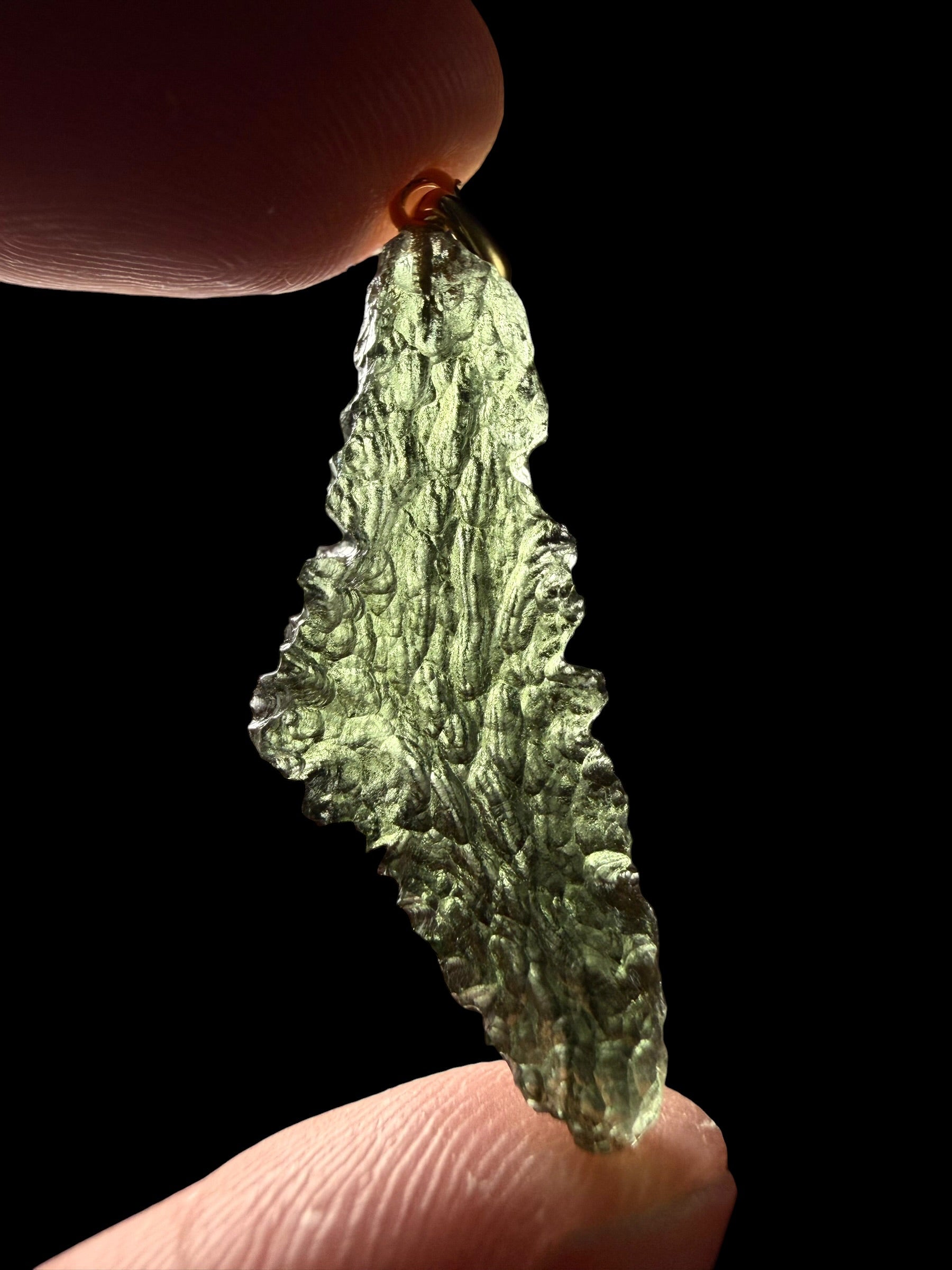 Gold-plated moldavite pendant 2,5g - SPP/V001