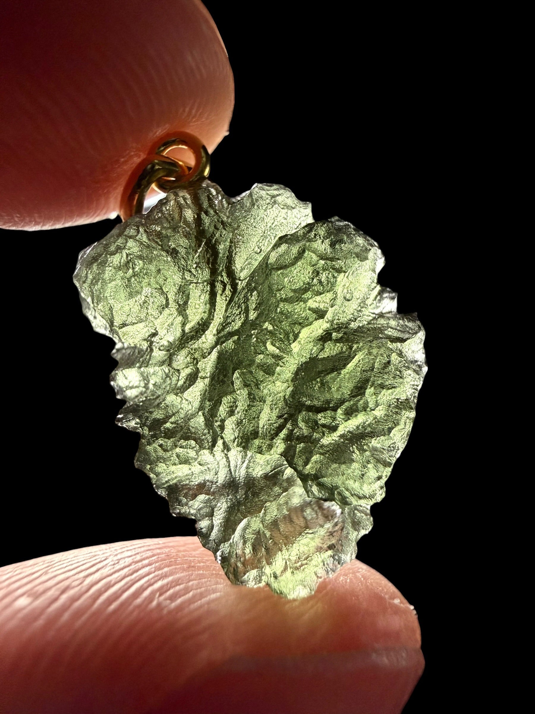 Gold-plated moldavite pendant 2,05g - SPP/V002