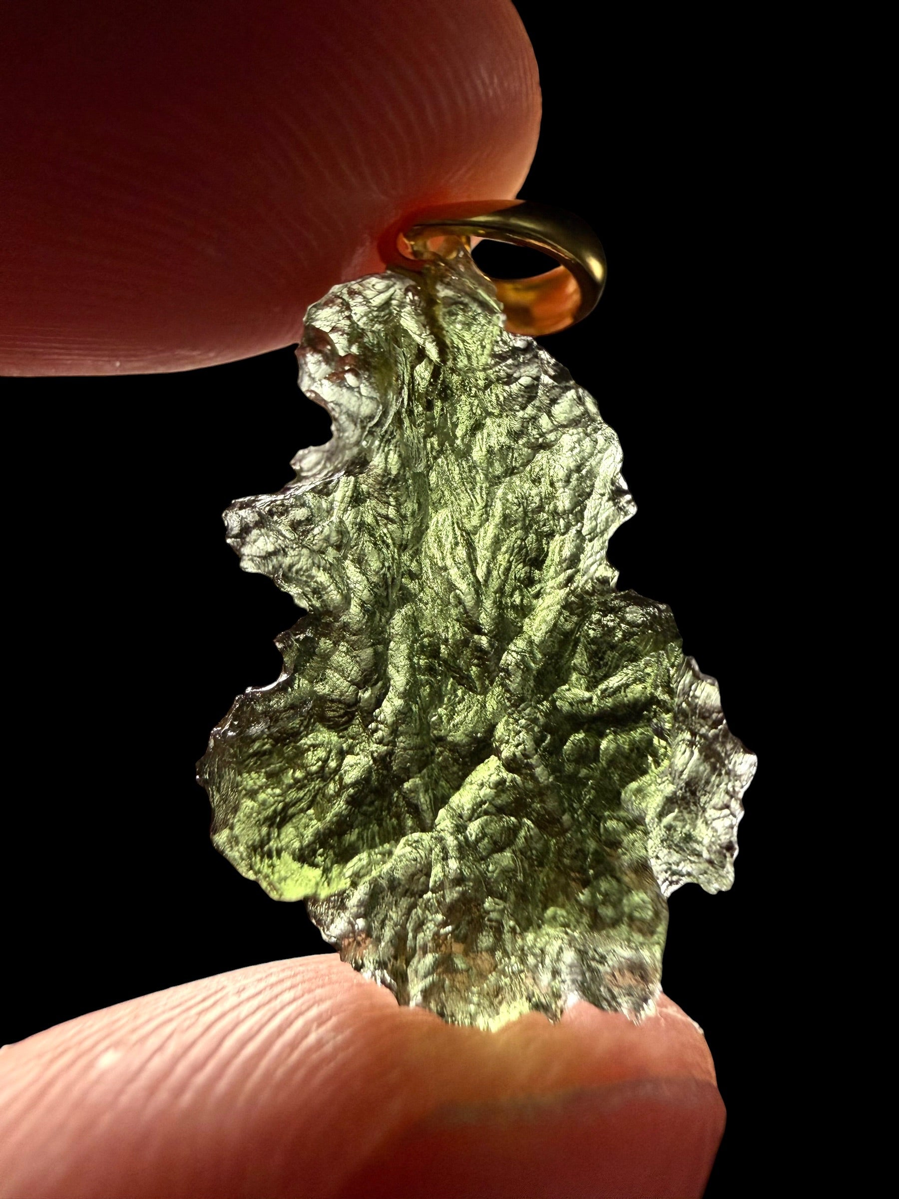 Gold-plated moldavite pendant 2g - SPP/V004