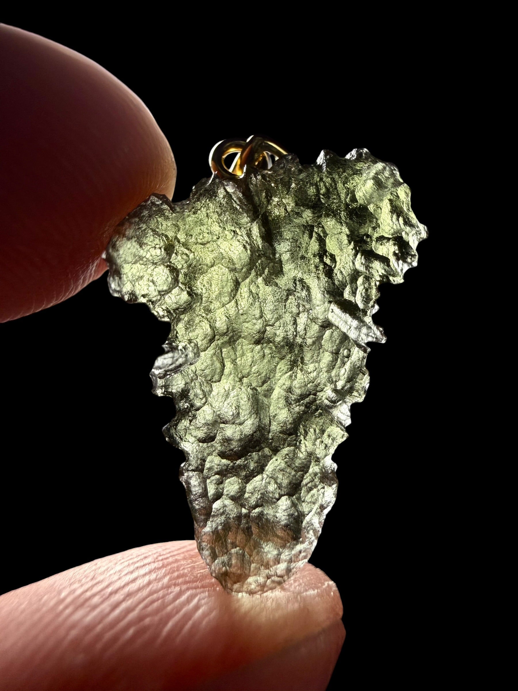 Gold-plated moldavite pendant 1,3g - SPP/V019