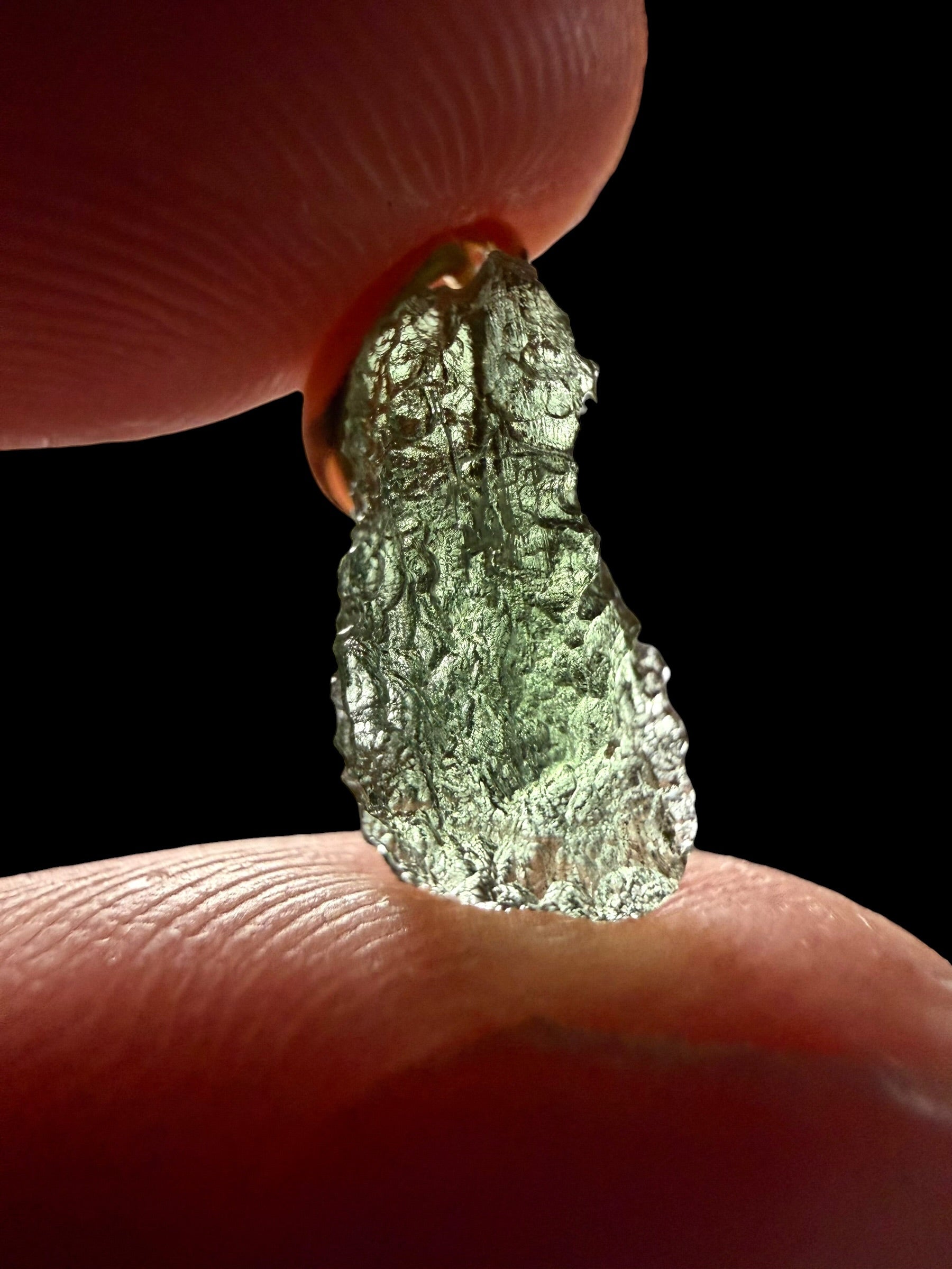 Gold-plated moldavite pendant 0,81g - SPP/V029