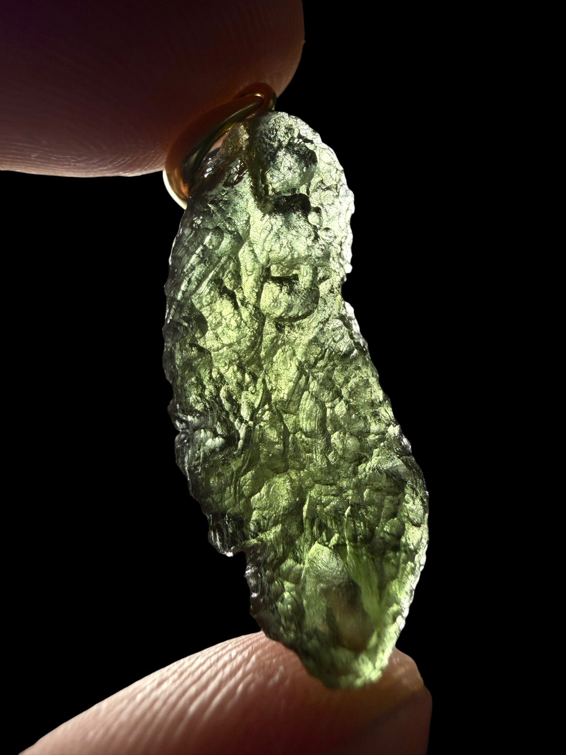 Gold-plated moldavite pendant 2,5g - SPP/V040