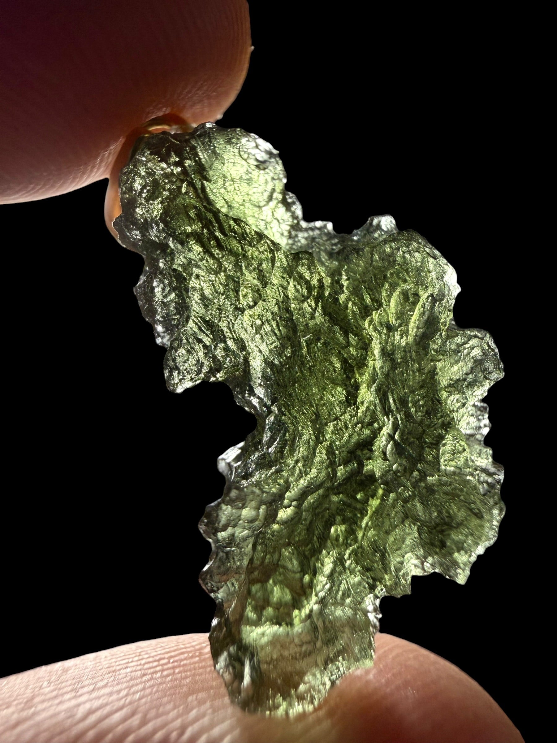 Gold-plated moldavite pendant 2,15g - SPP/V044