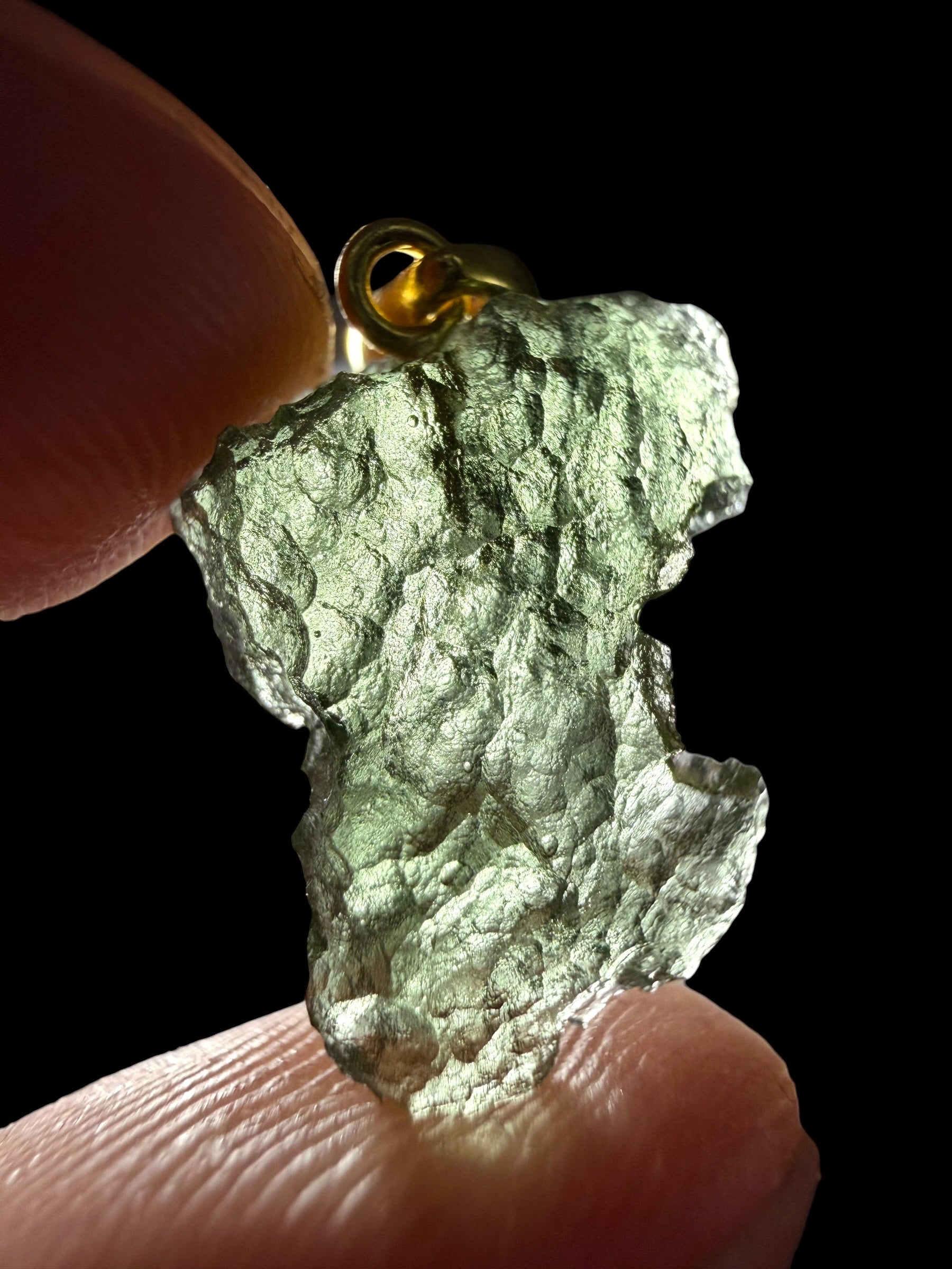 Gold-plated moldavite pendant 1,25g - SPP/V045