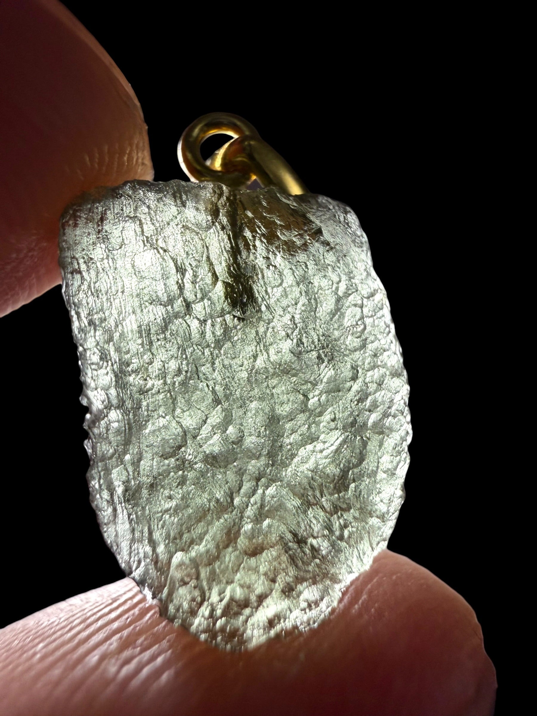 Gold-plated moldavite pendant 1,1g - SPP/V050