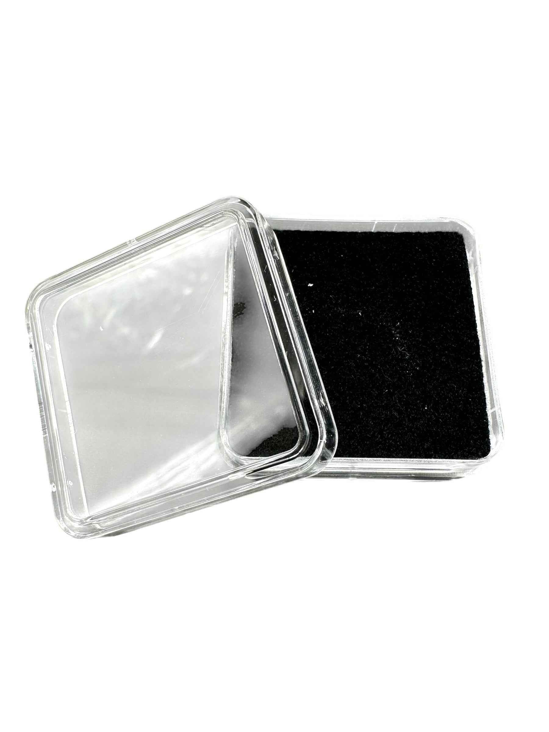 Scatola quadrata nera per campioni di minerali - PK015