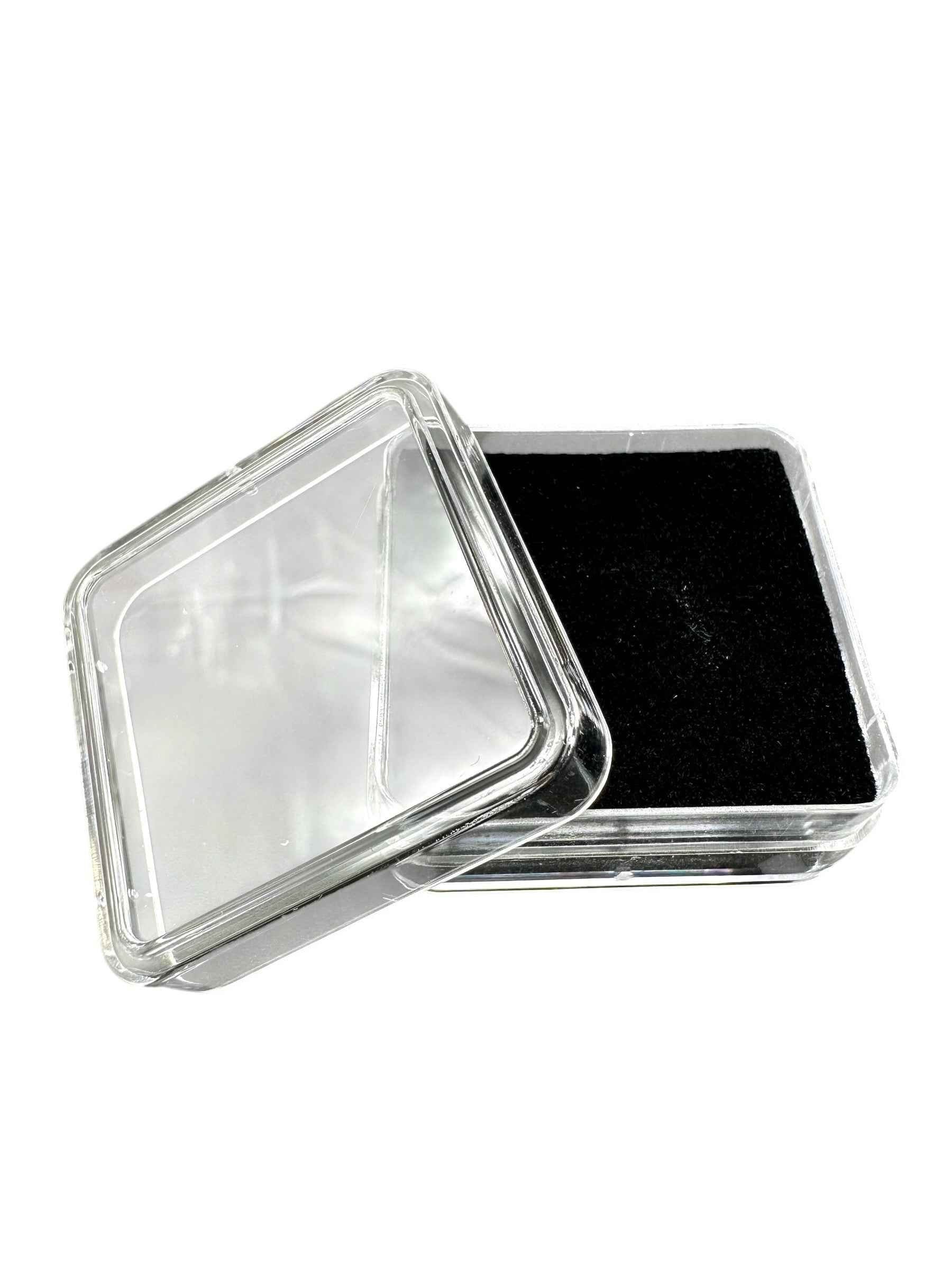 Scatola quadrata nera per campioni di minerali - PK015