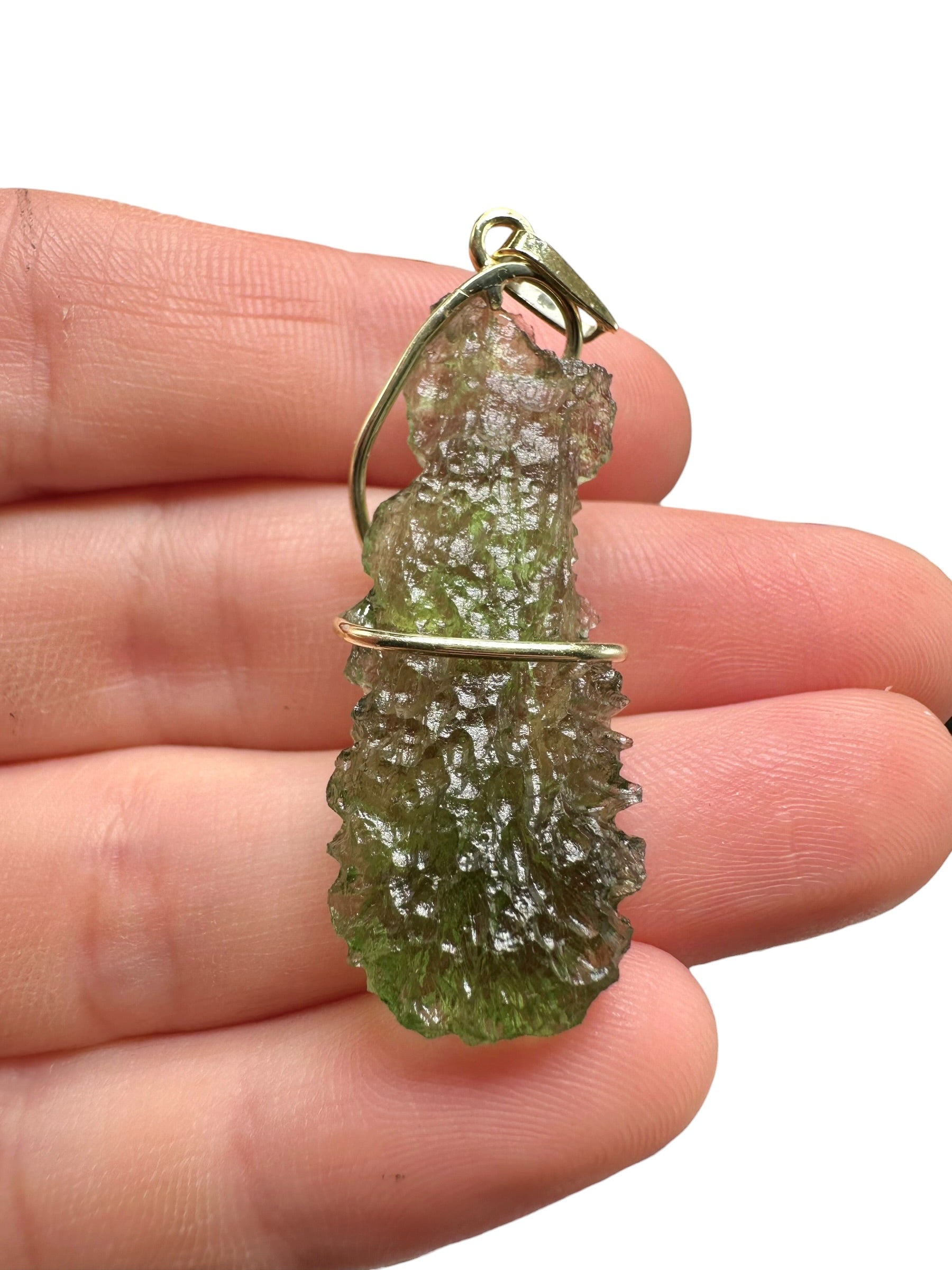 Gold moldavite pendant 5g - ZP/V028